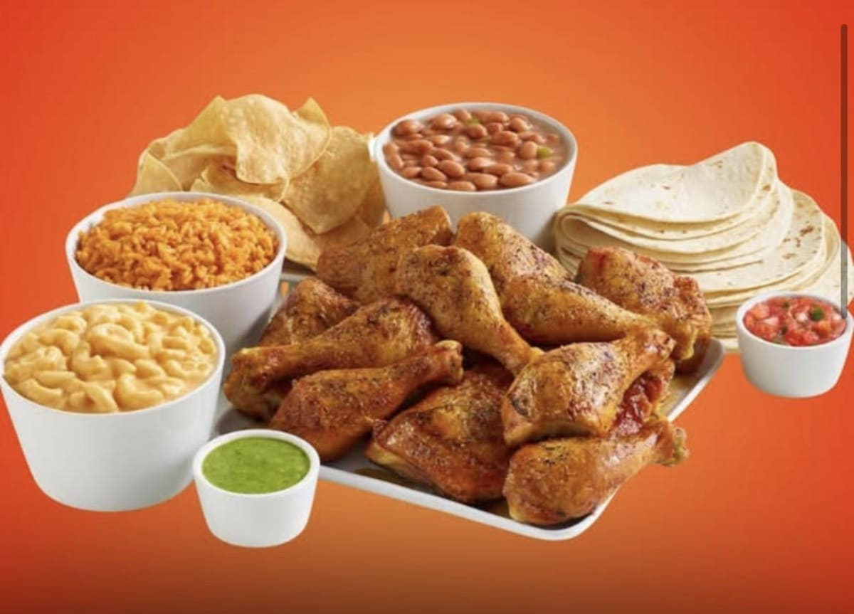 $25 Family Meal + $1 BBQ Black Beans