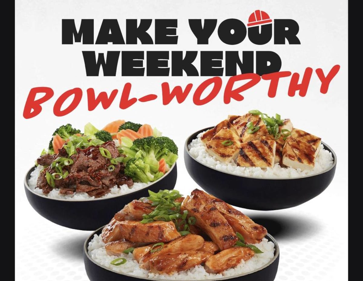 Buy 2 Bowls, Get 3rd Free