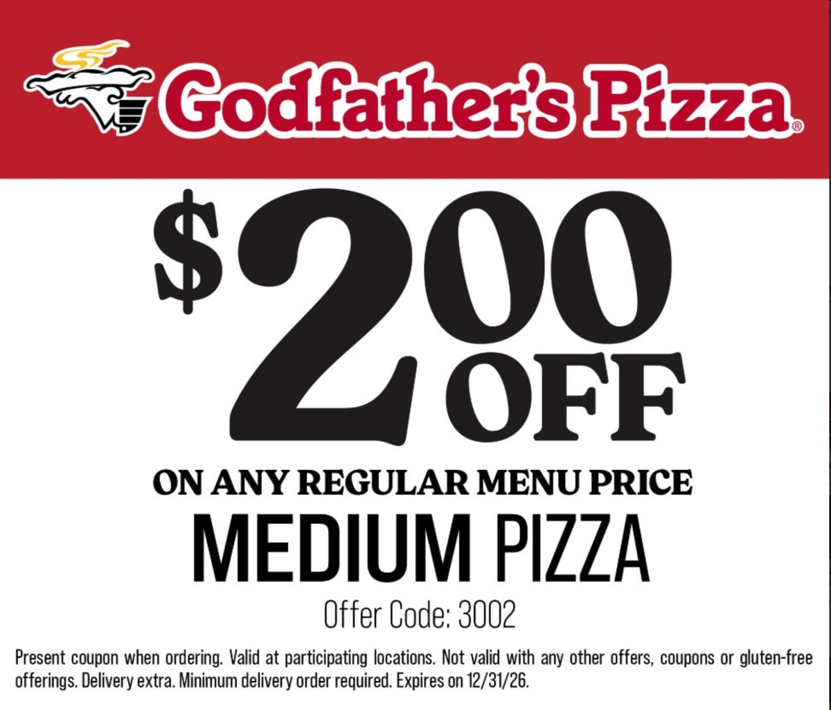 $2 Off Any Medium Pizza