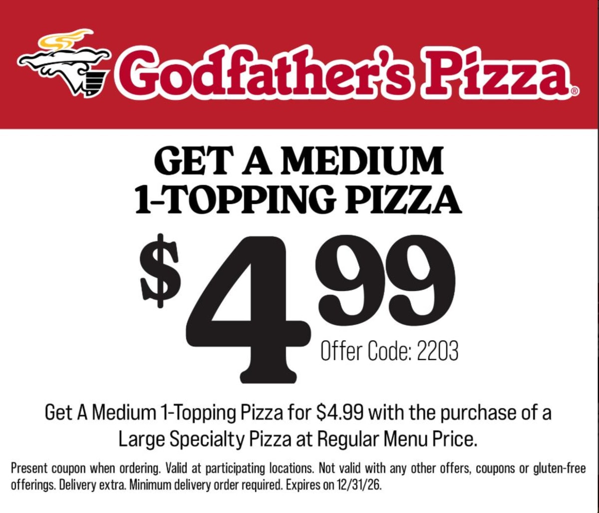 $4.99 Medium 1-Topping With Large Specialty