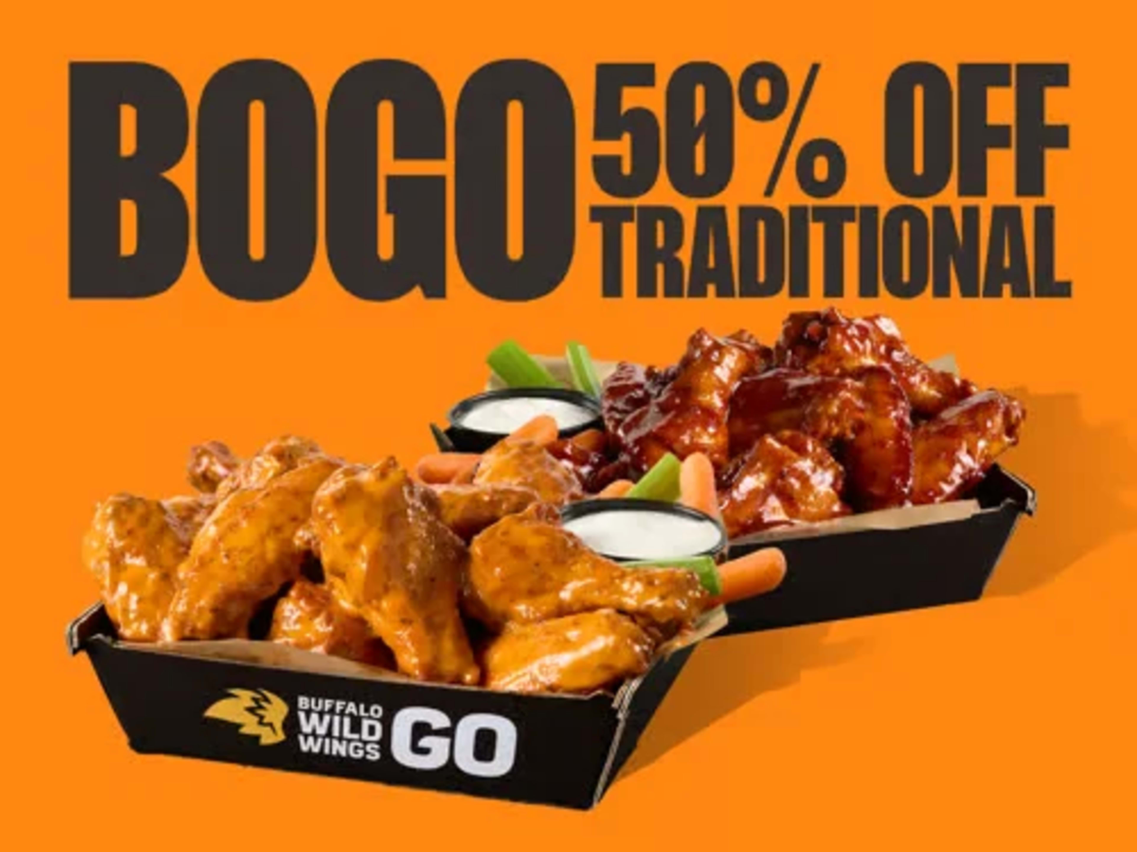 BOGO 50% Off Wings Tuesday