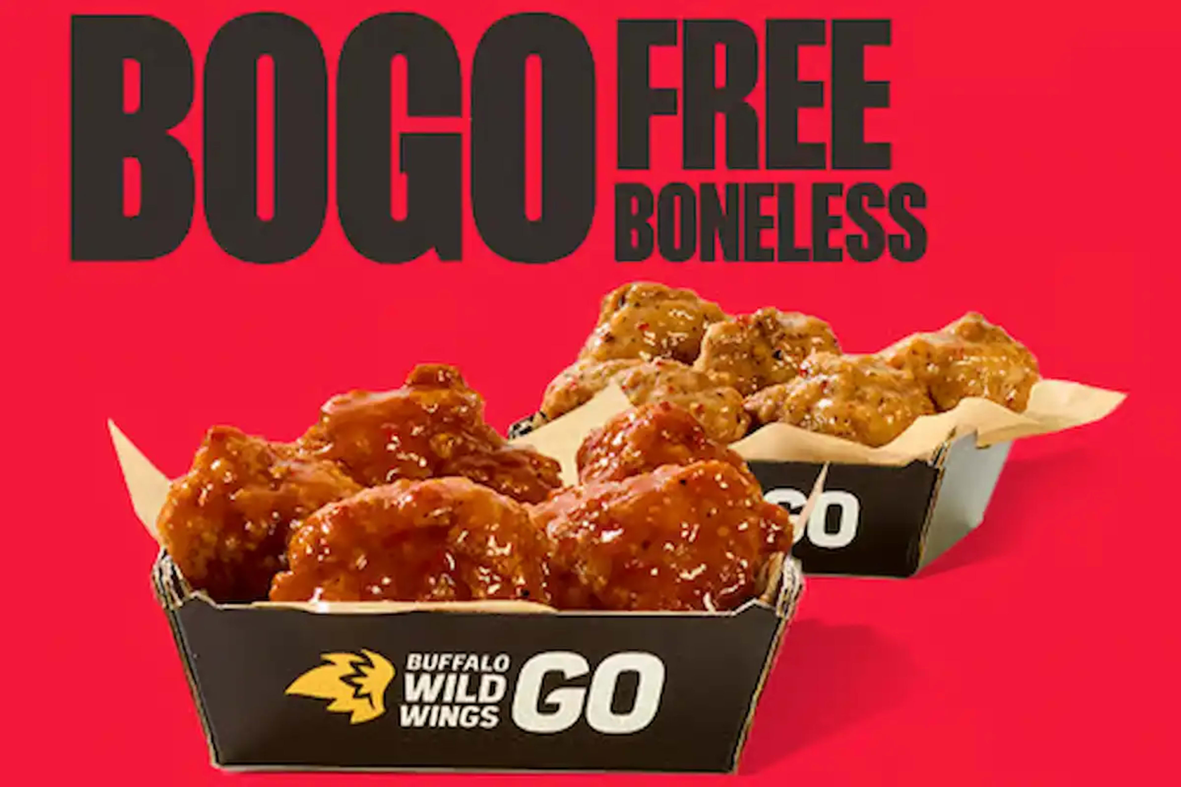 BOGO Free Boneless Wings Thursdays