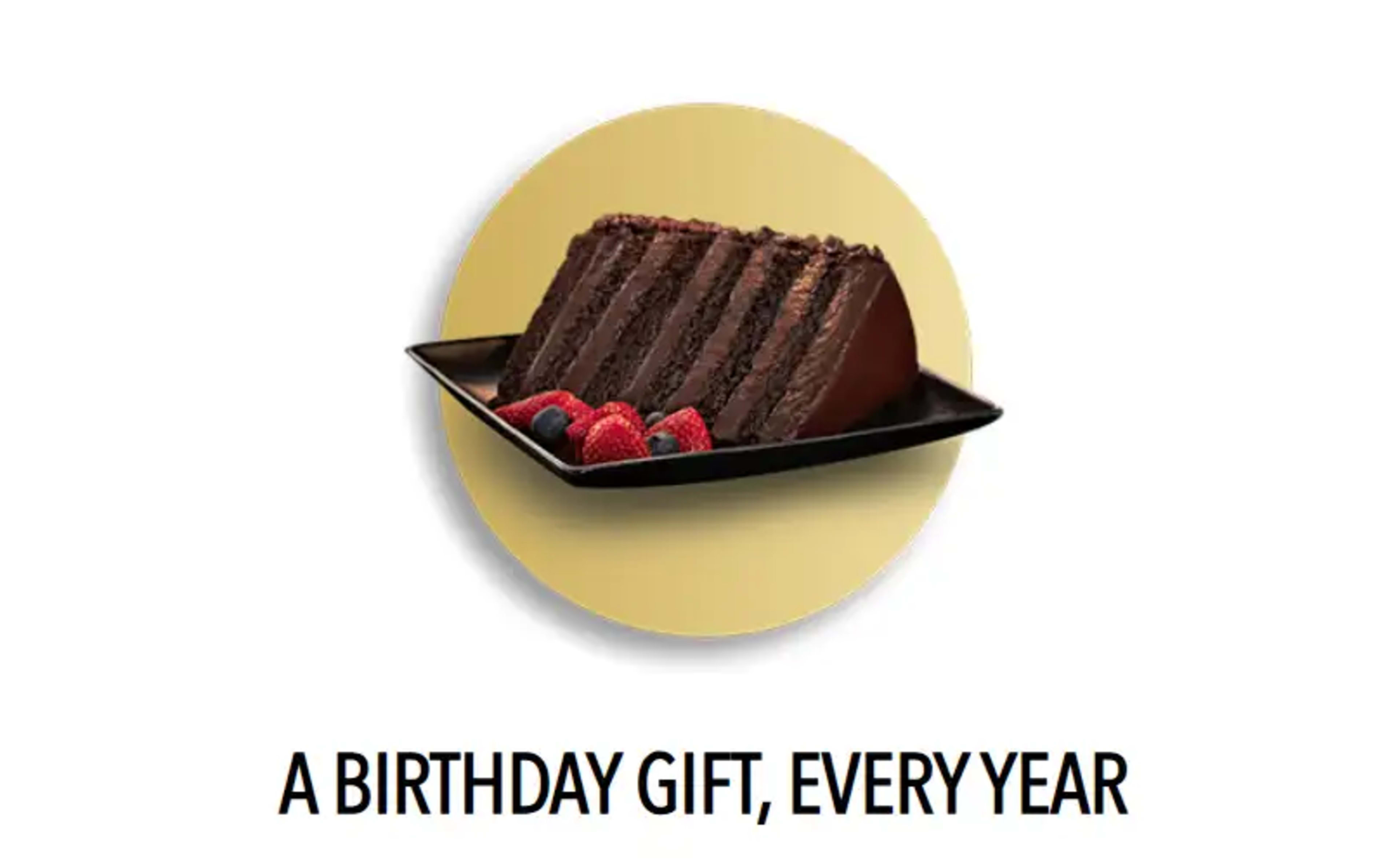 Free Birthday Appetizer or Dessert