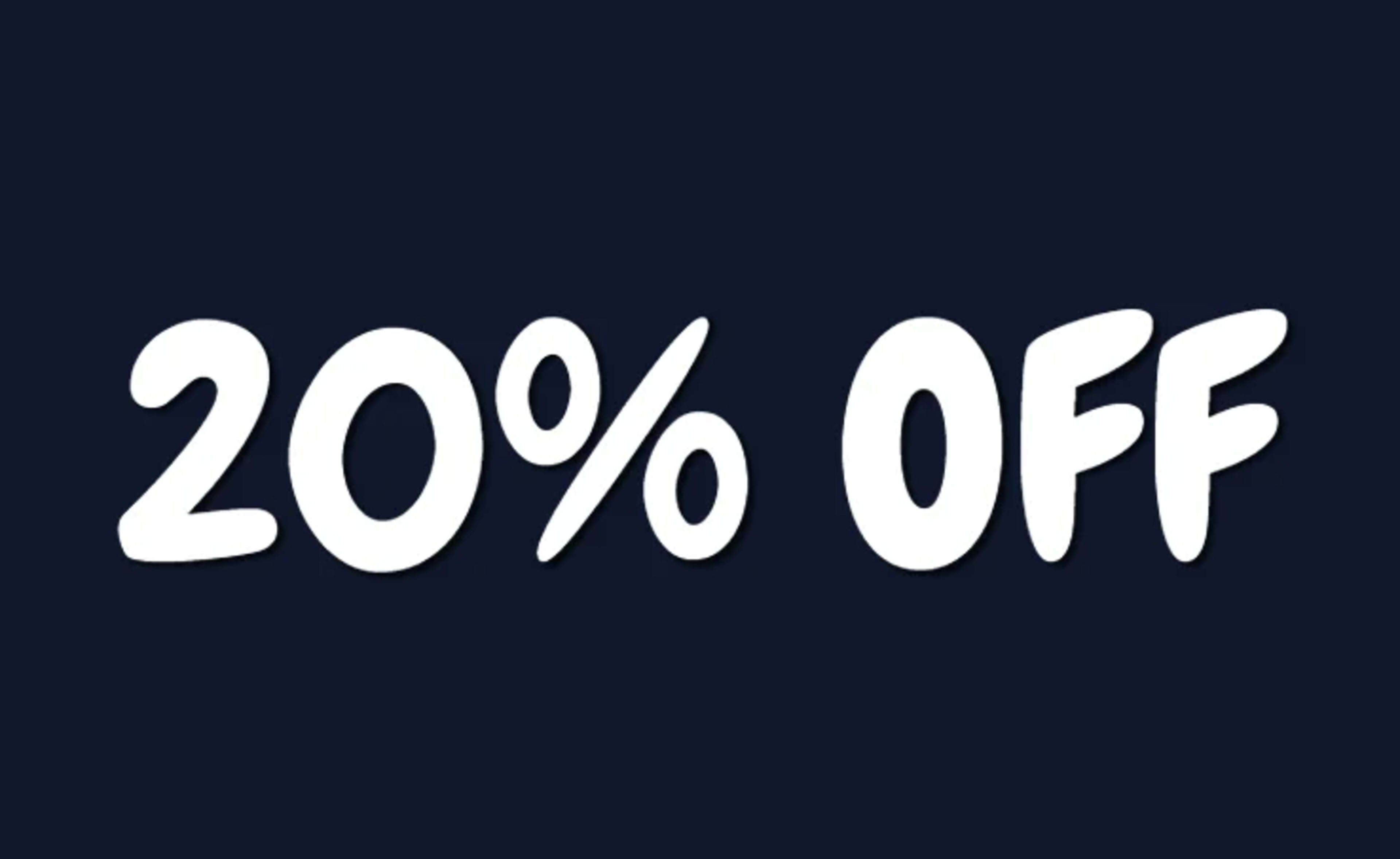 20% Off on the 20th
