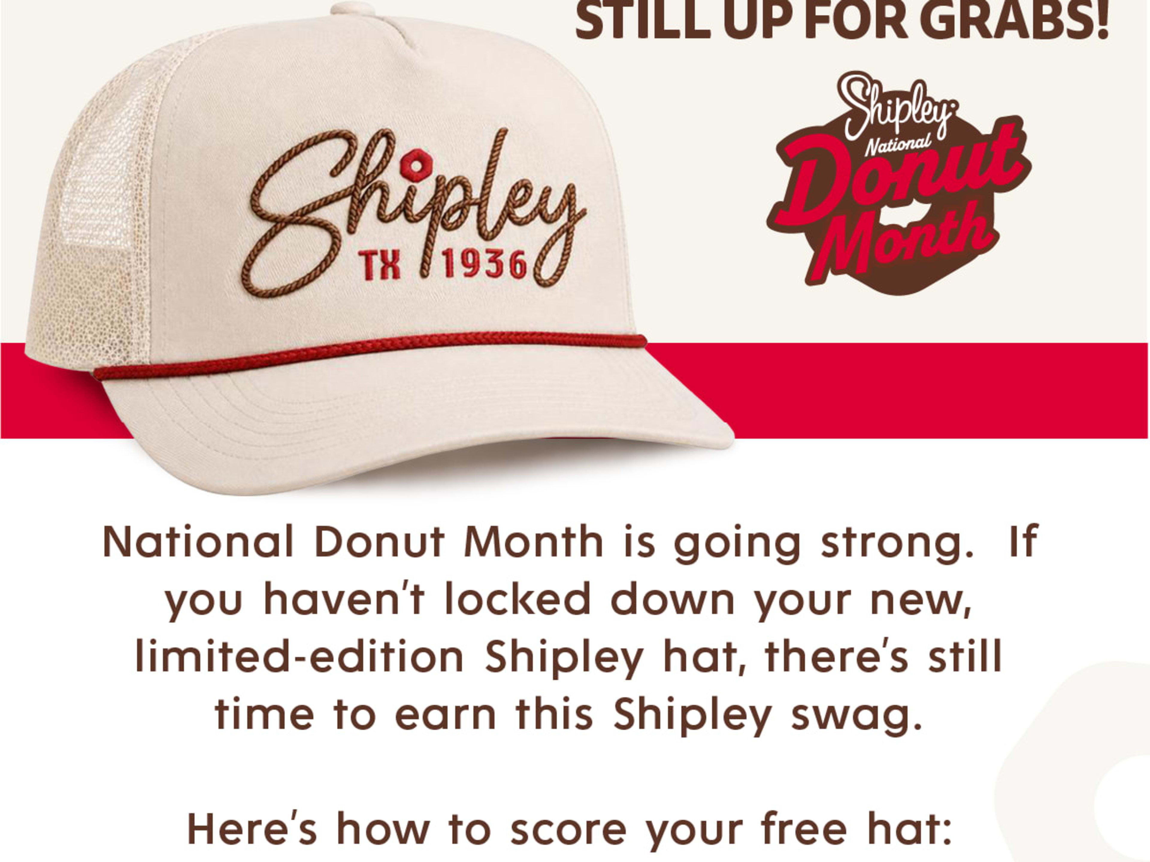 Free Classic Glazed Donut on Fridays in June
