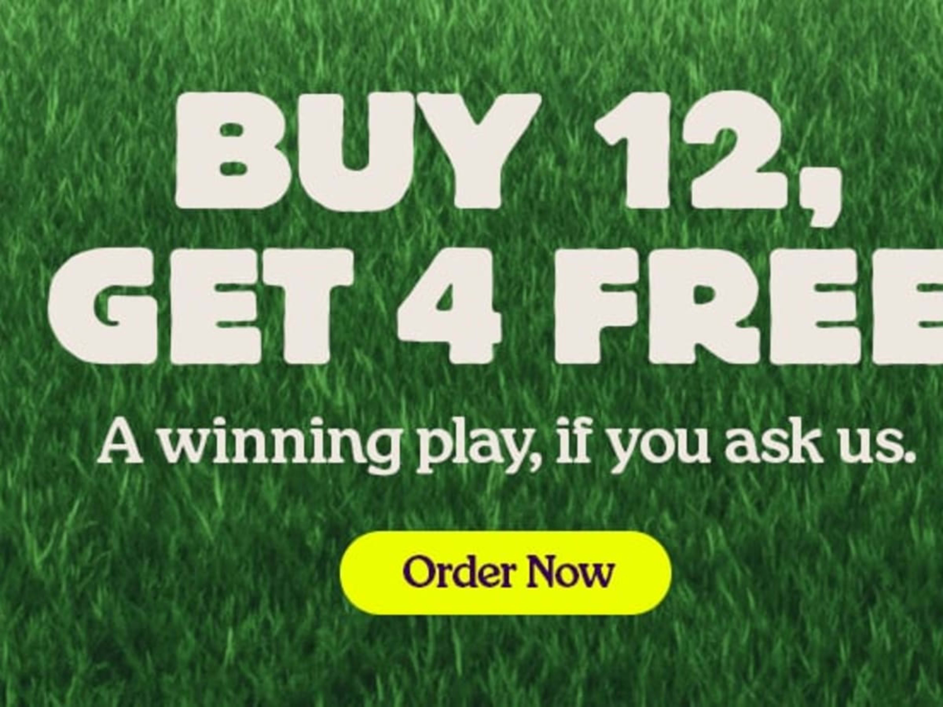 Buy 12 cookies, get 4 free