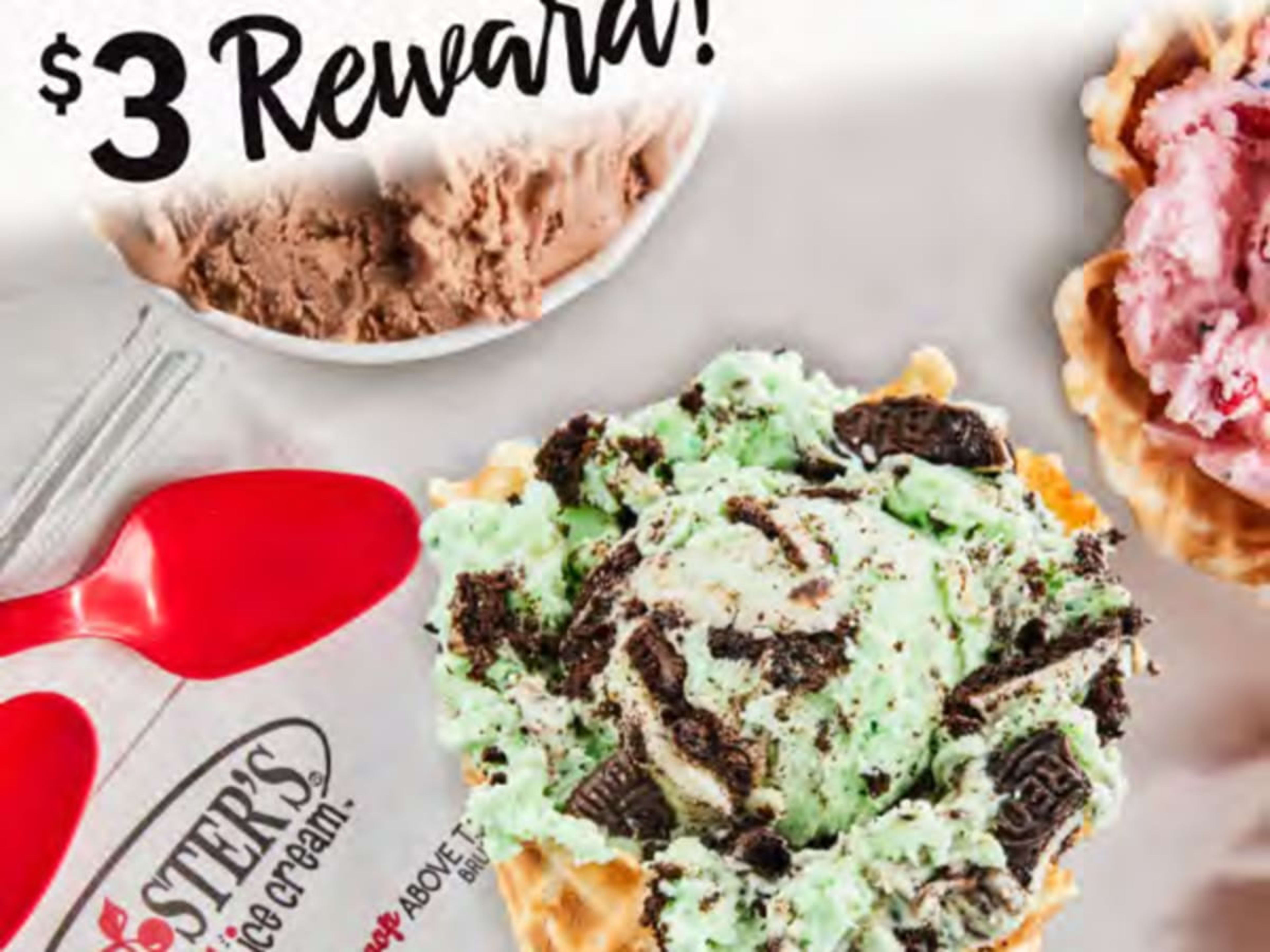$3 Free Ice Cream Reward - Rewards Members Only