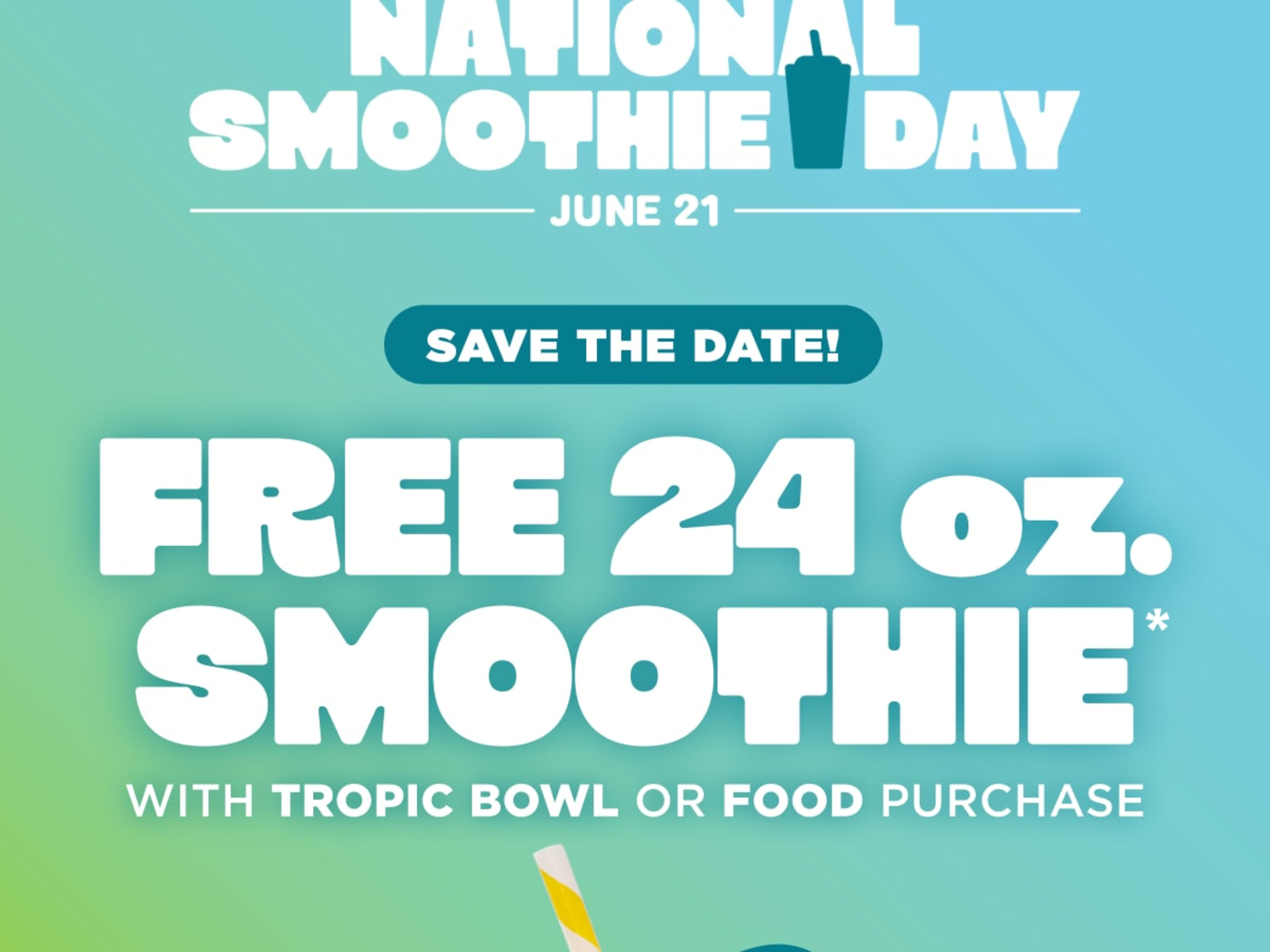 Free Smoothie on National Smoothie Day