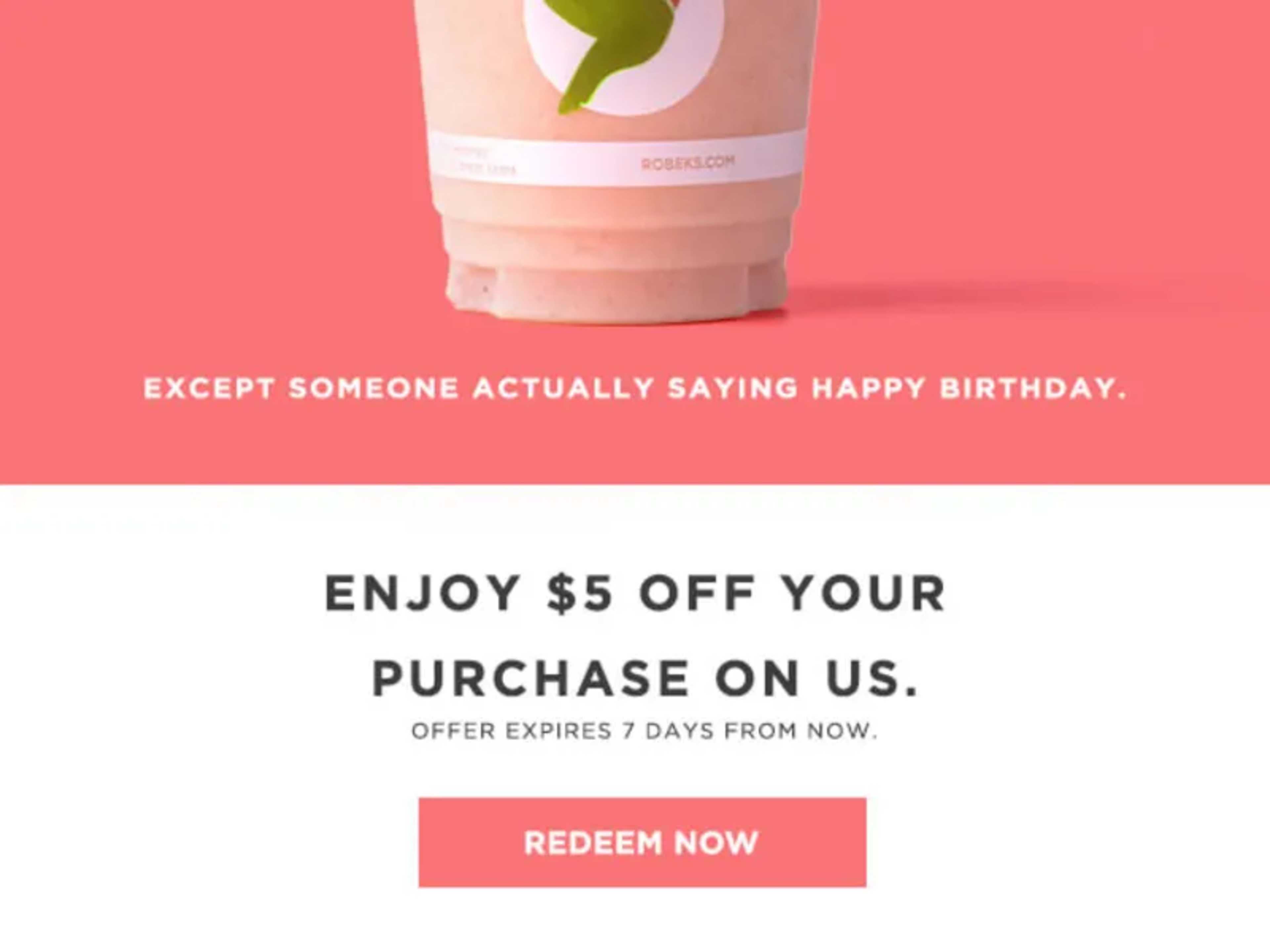$5 Off Birthday Reward
