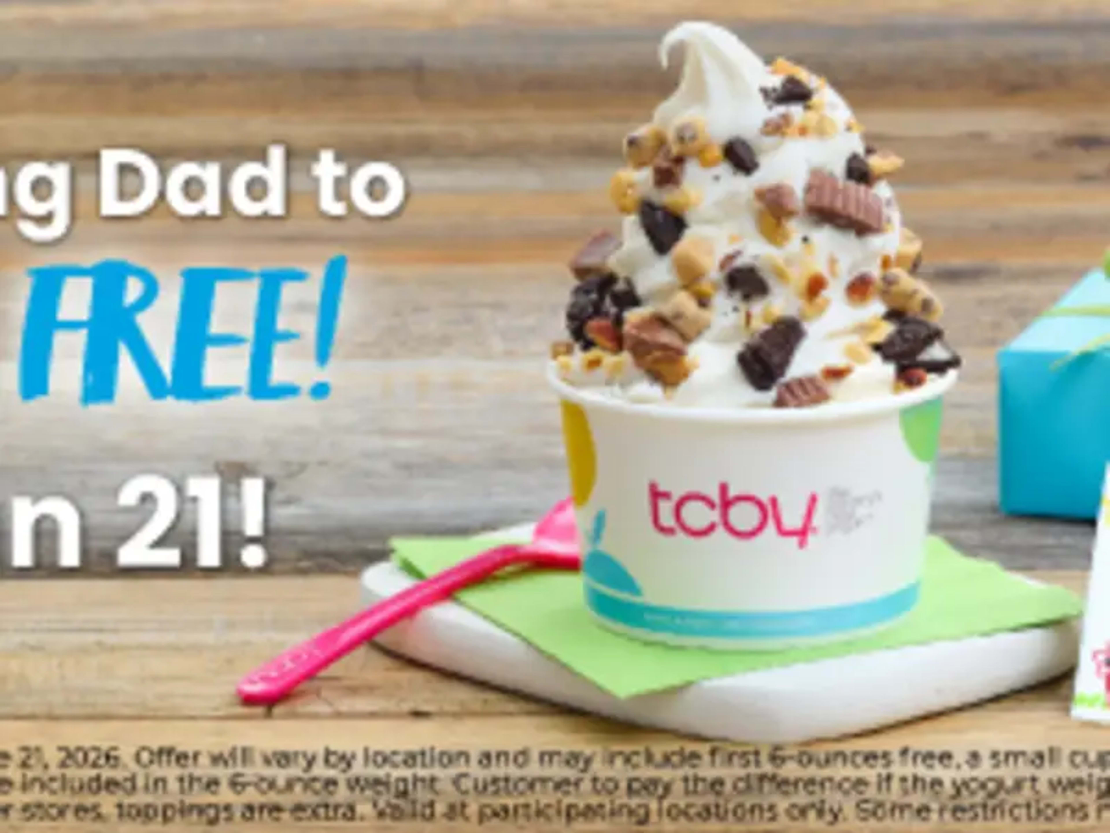 Free 6oz Frozen Yogurt for Dad on June 21