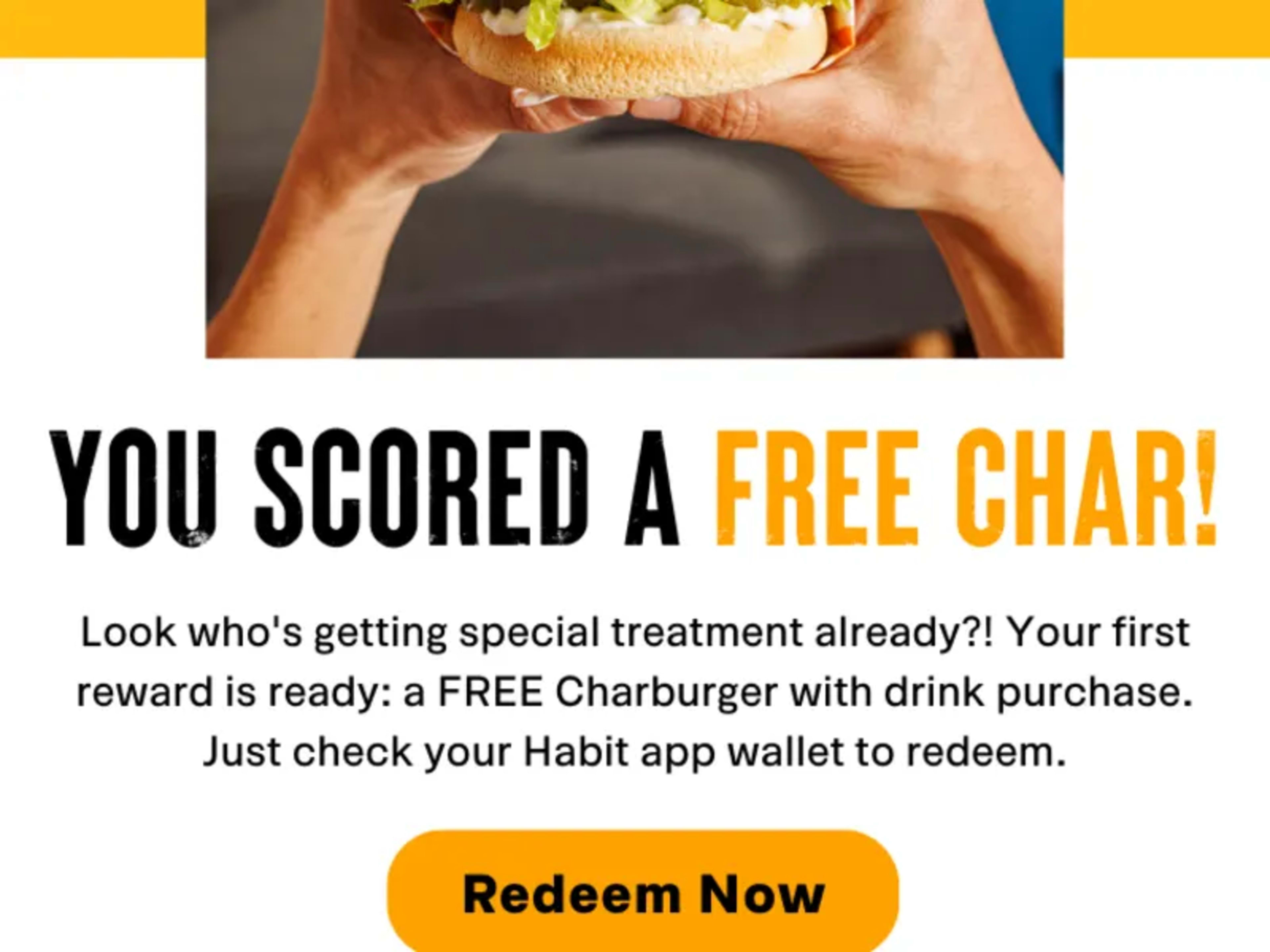 Free Burger with Drink Purchase - Free Signup Required