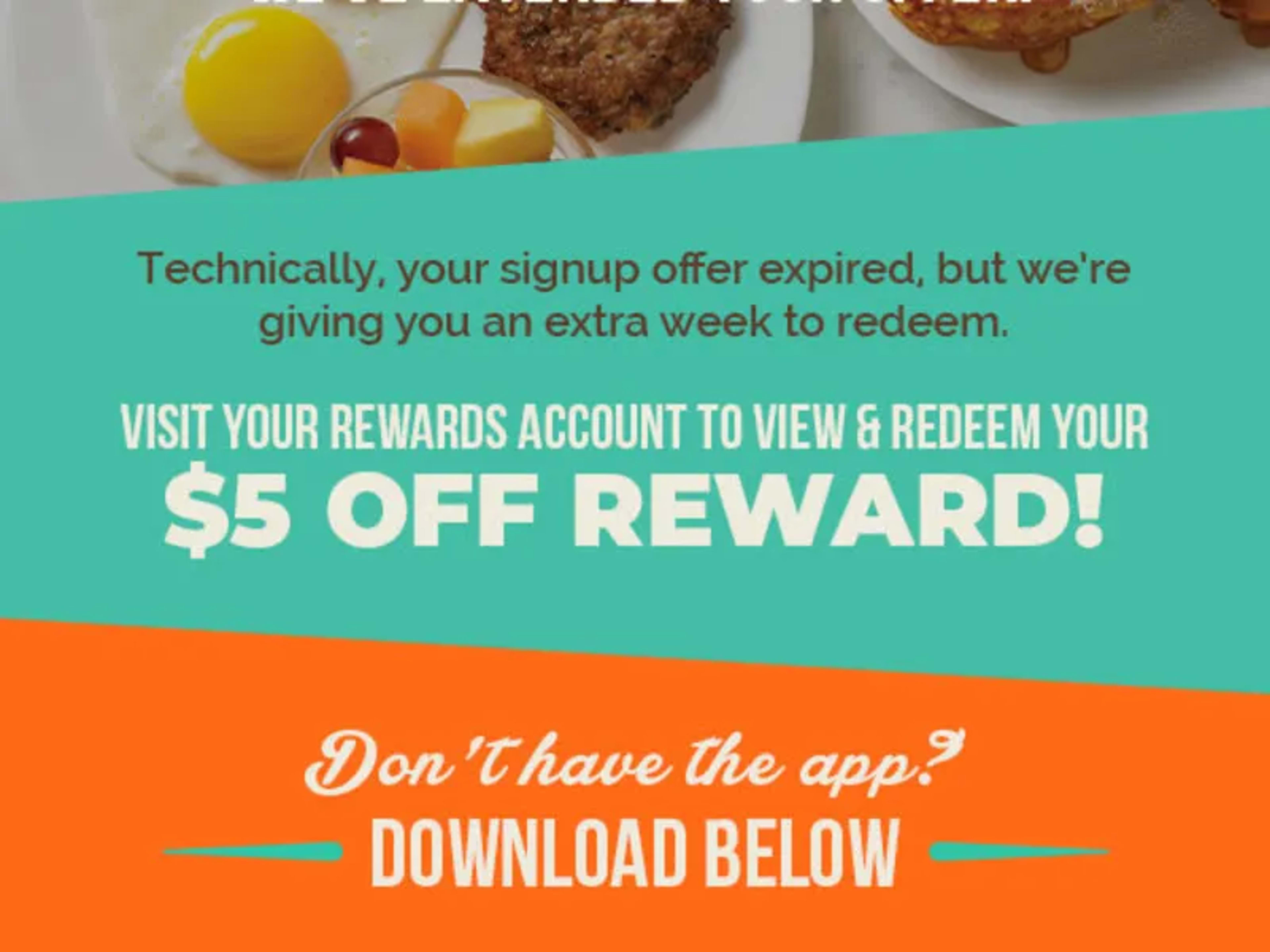 $5 Off with App Signup - Free Signup Required
