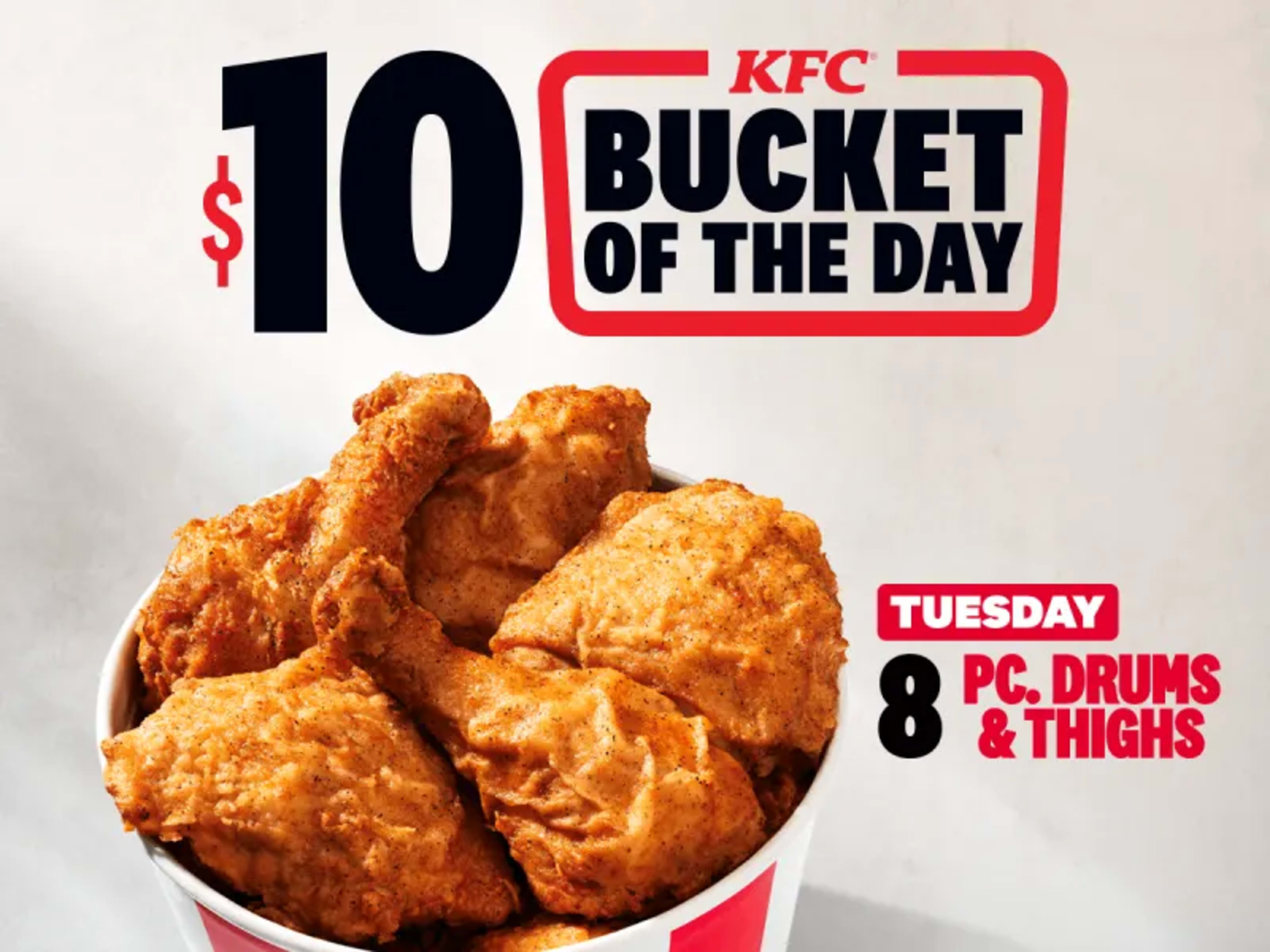 $10 Bucket of the Day — 8pc Tenders & 4 Sauces