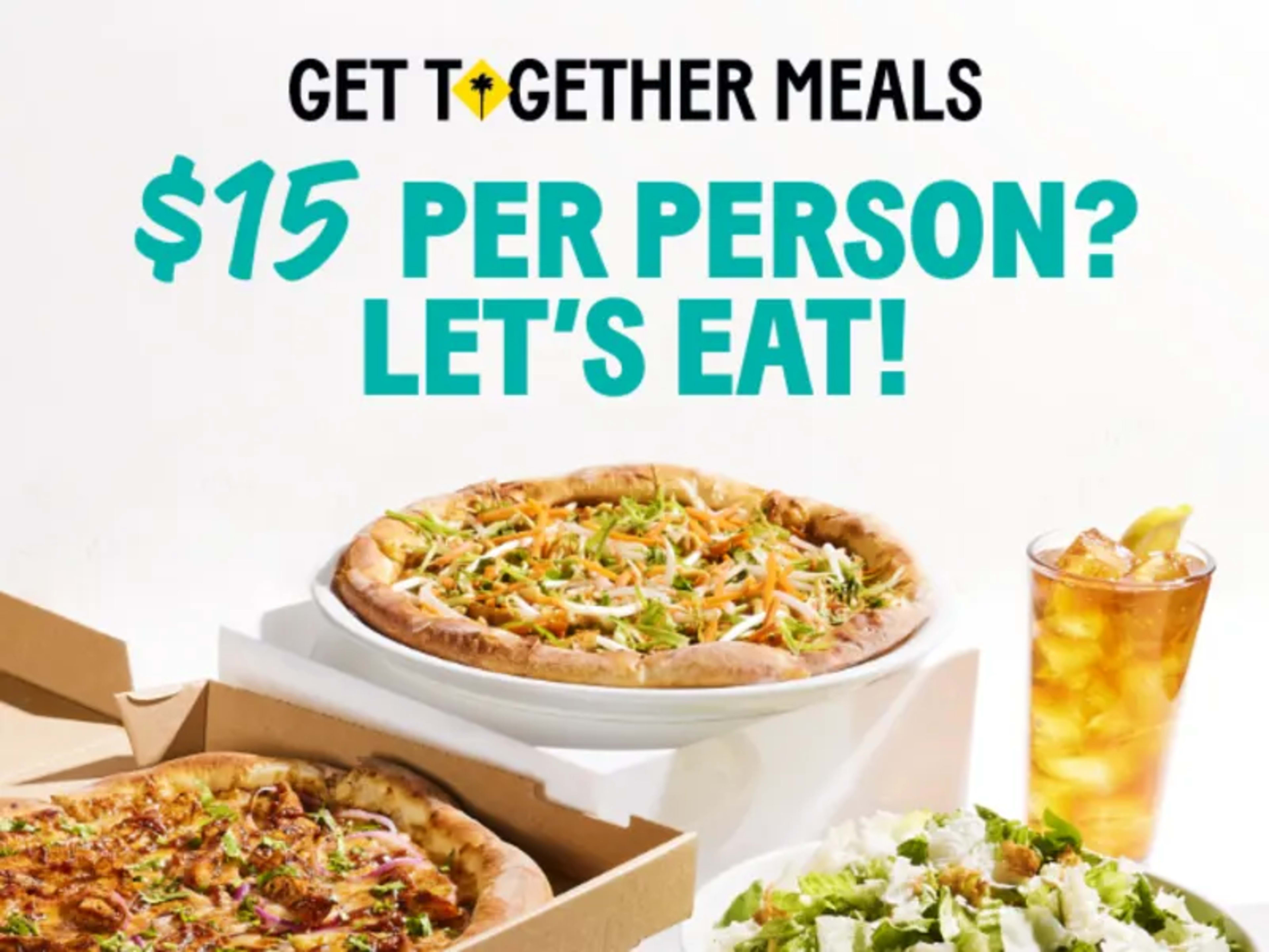Get Together Meals $15/person - Rewards Members Only