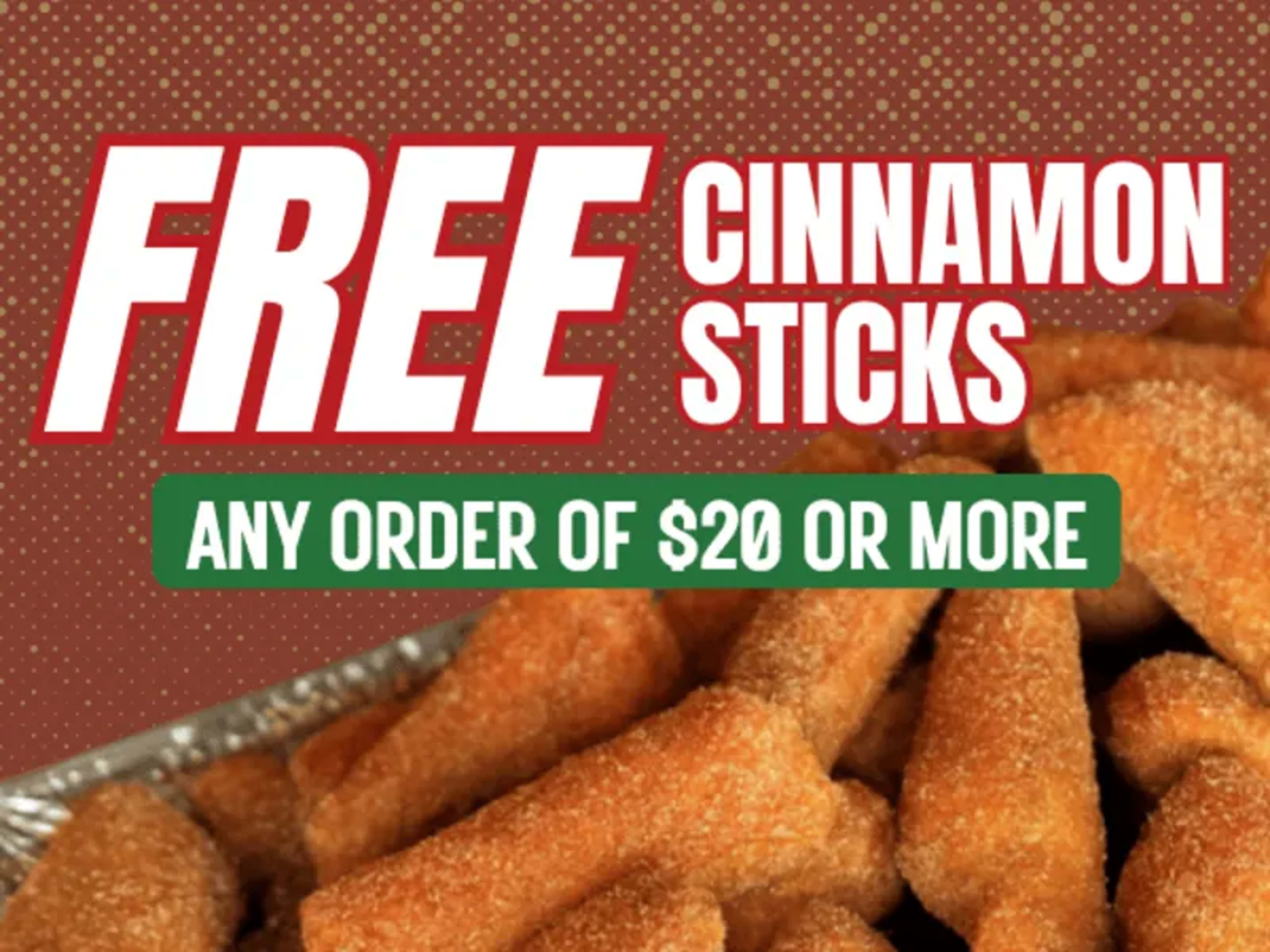 Free Cinnamon Sticks with $20+ Order