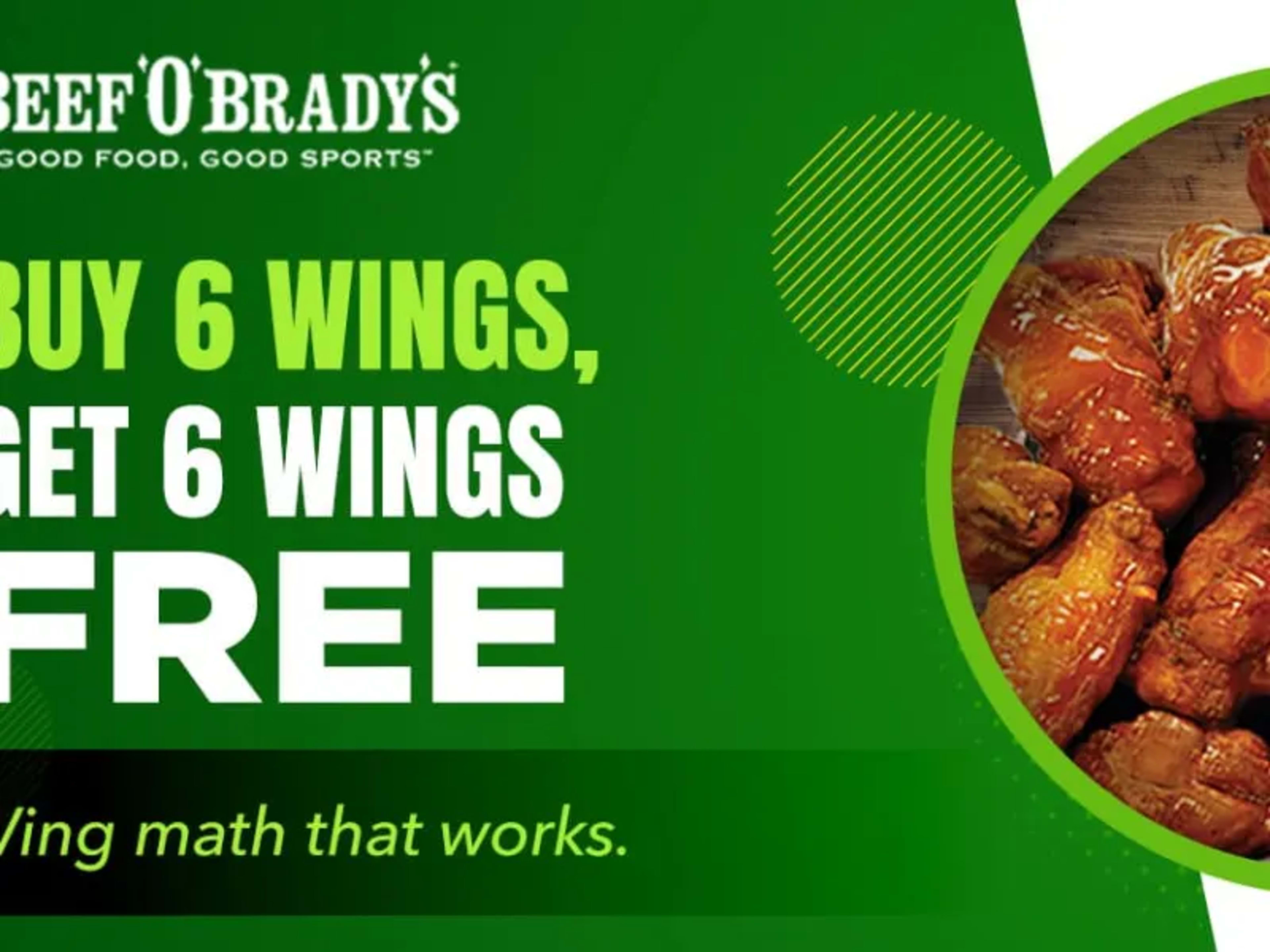 BOGO 6 Wings - Rewards Members Only