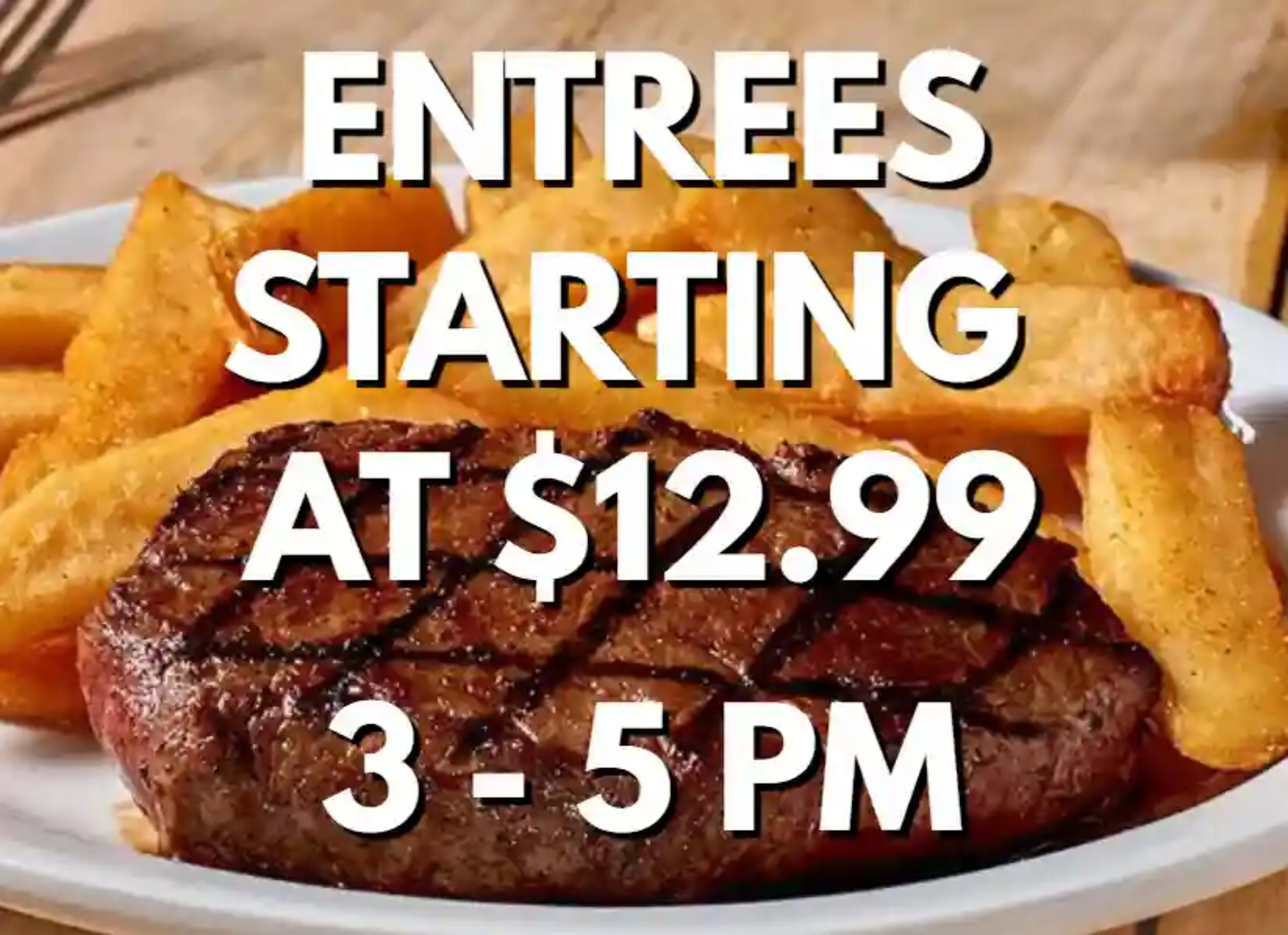 Early Dine Specials $12.99