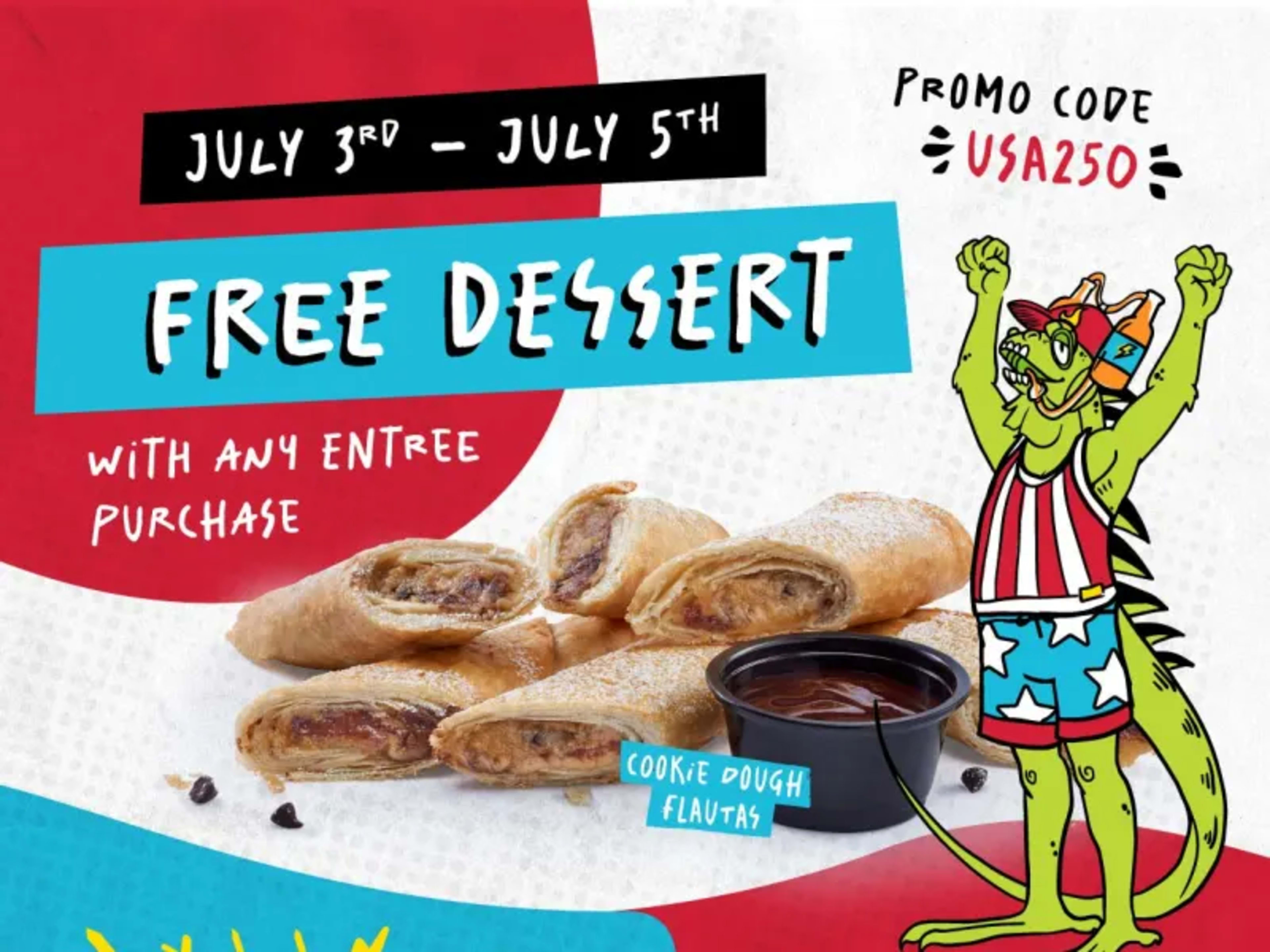 Free Dessert with Entree Purchase