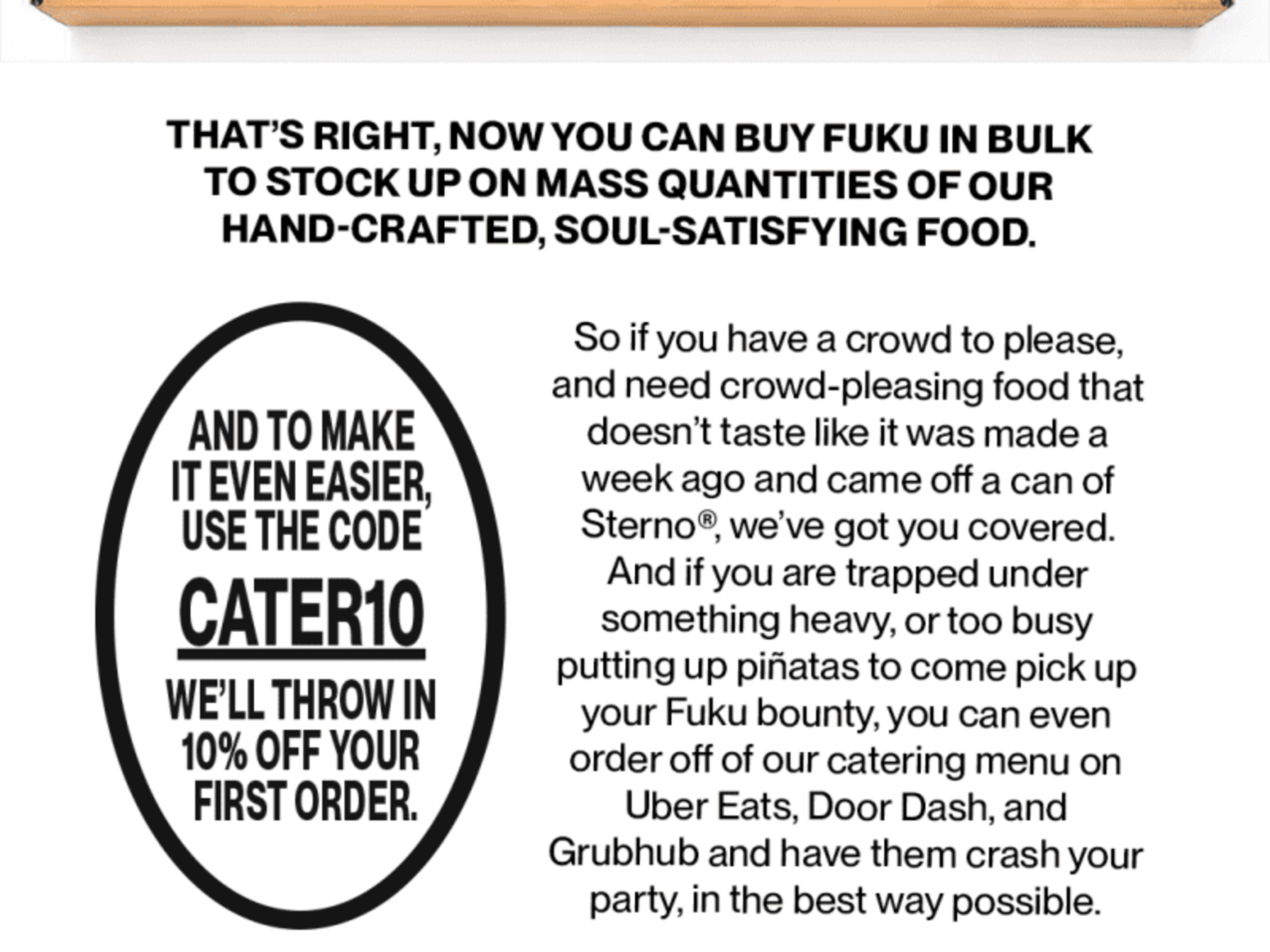 10% Off Your First Catering Order