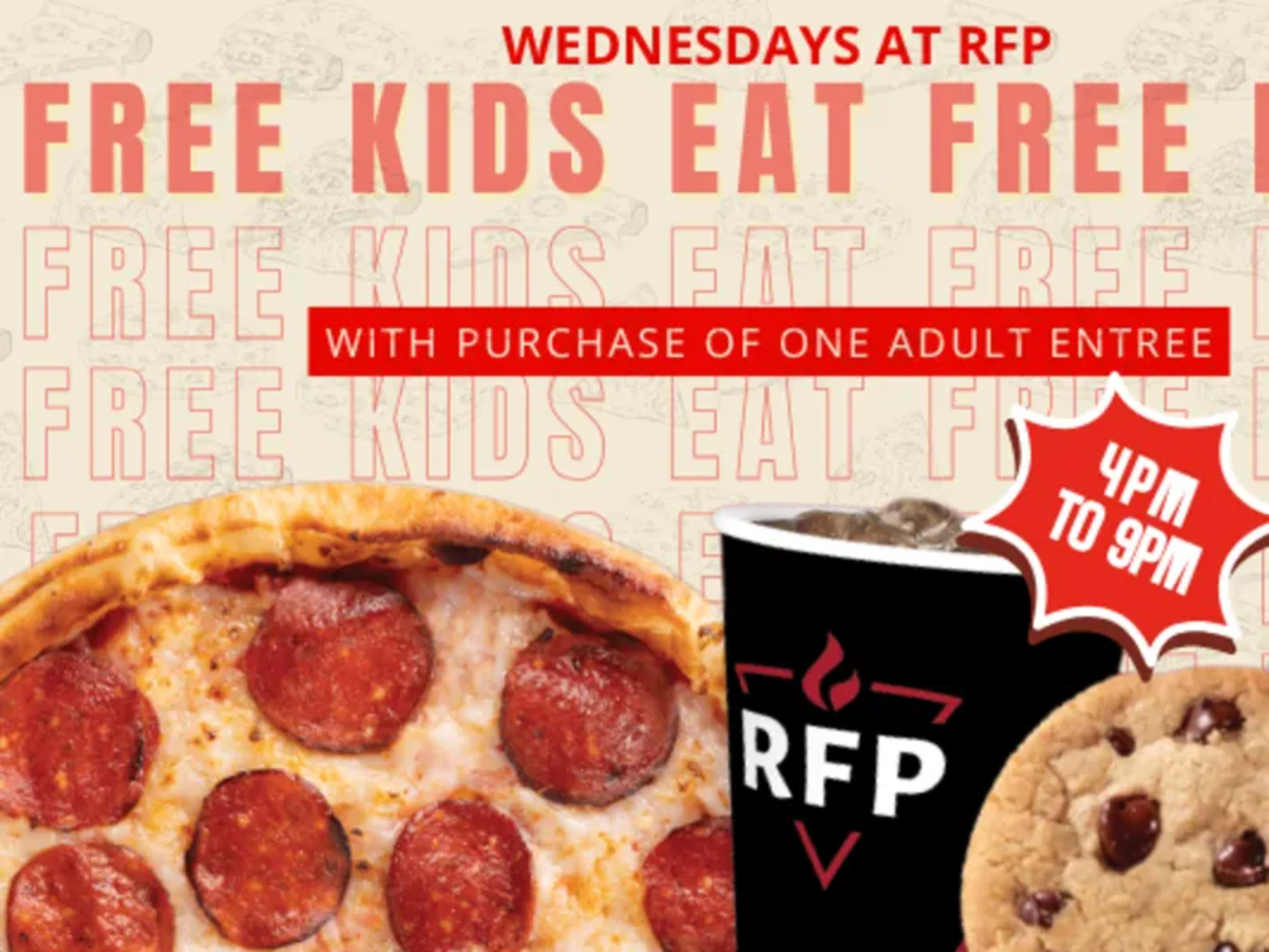 Free Kids Meal with Adult Entrée on Wednesdays