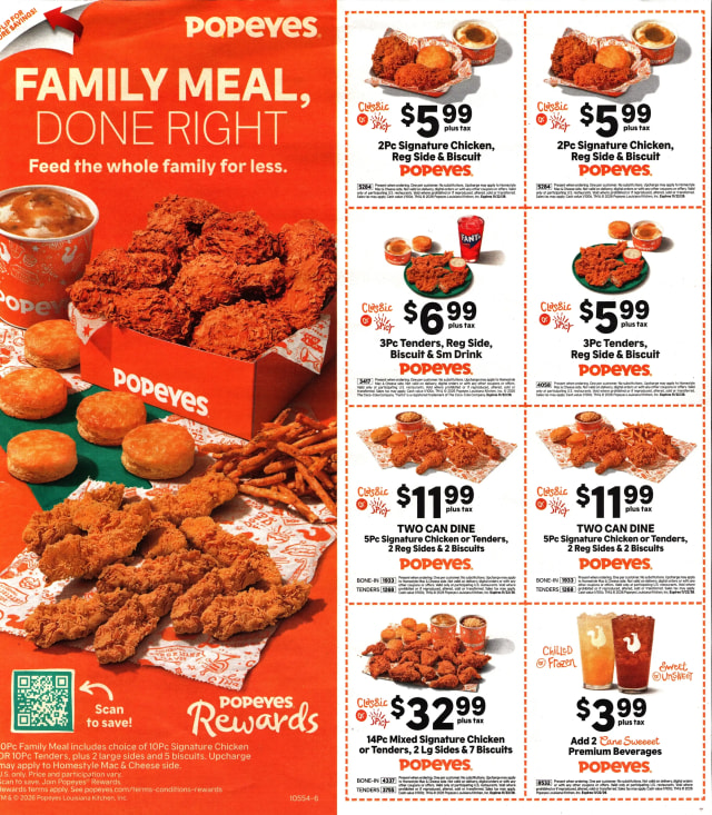 Popeyes Coupon Sheet