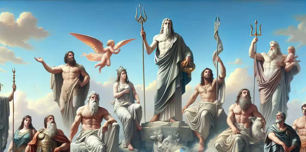 Mythologie grecque les douze dieux de l'Olympe