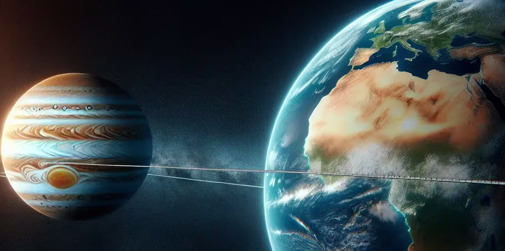 Distancia de la tierra a jupiter
