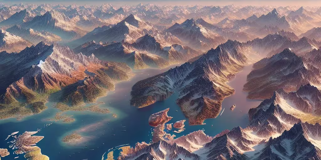 Main mountain ranges of europe