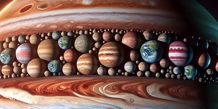 Kuinka monta maapalloa mahtuu Jupiteriin