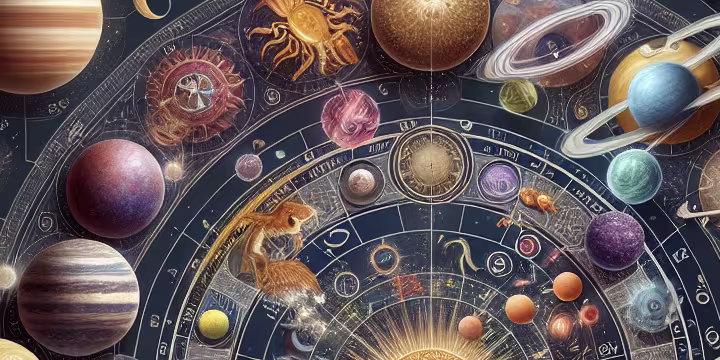 Les planètes astrologiques et leurs composantes élémentaires