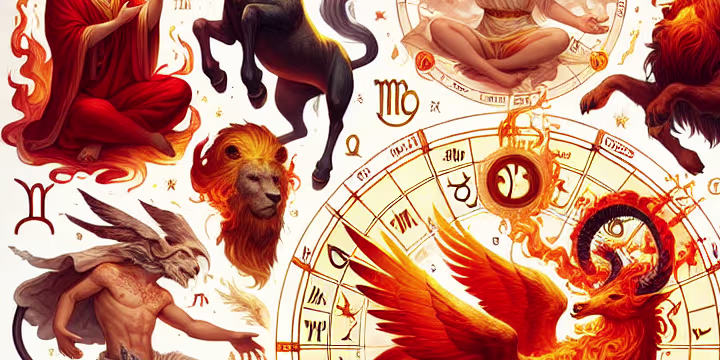 Los 12 Signos Zodiacales y sus Elementos Fuego