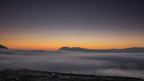 Mar de nubes sobre La Marisma