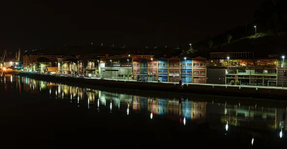 Vista de Erandio desde el cargadero de Barakaldo