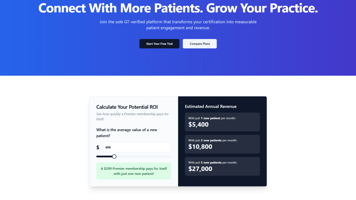 Graston Growth Engine provider hub — map-synced search and operational structure