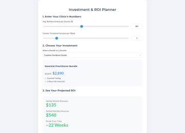 Investment ROI Planner main view