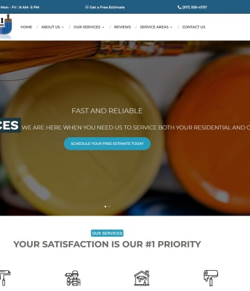 Russell Painting website overview