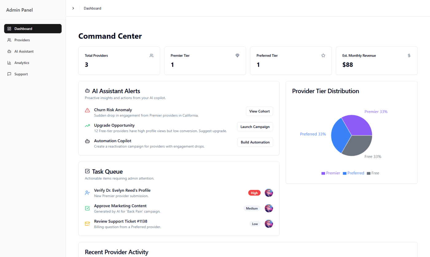 Graston Growth Engine — admin command center