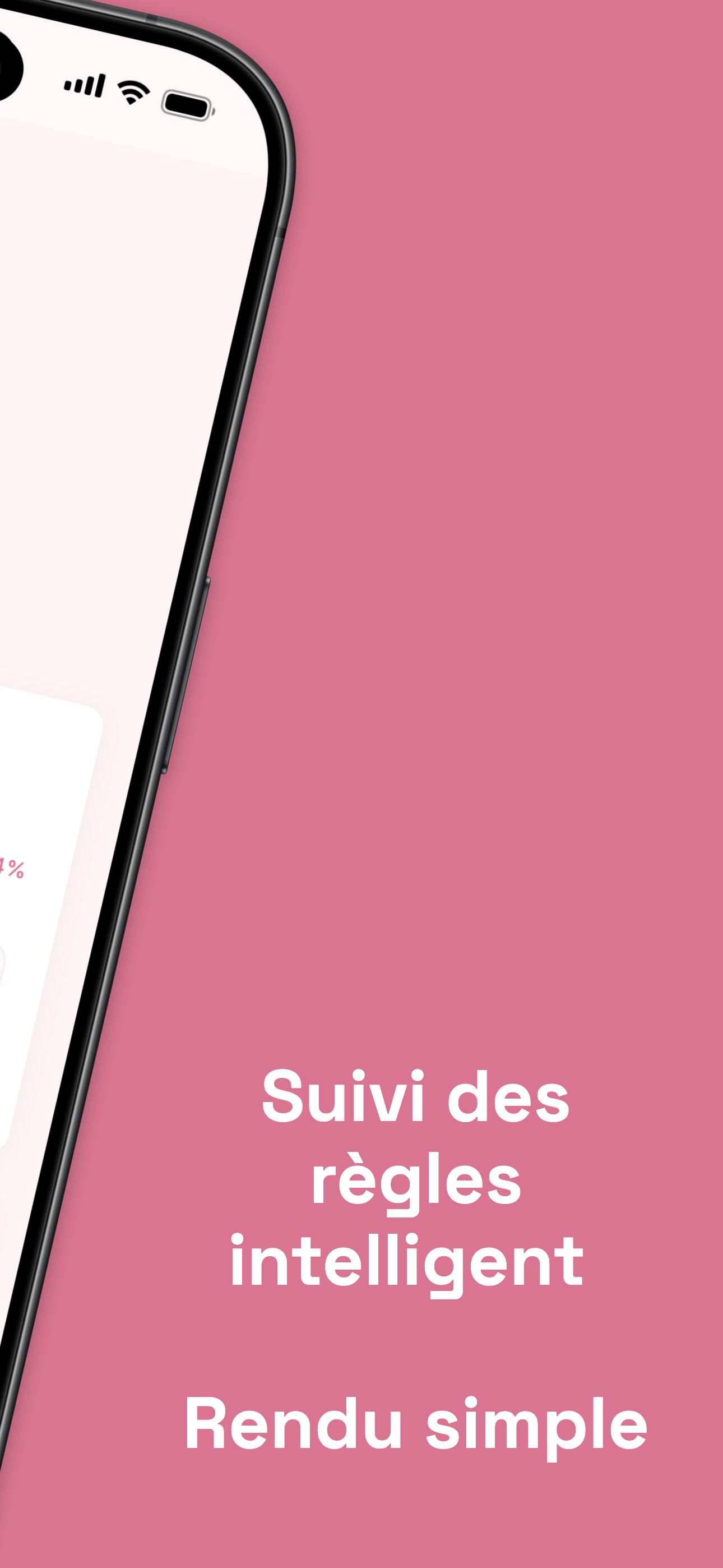 Cycle overview with fertile window and next period date