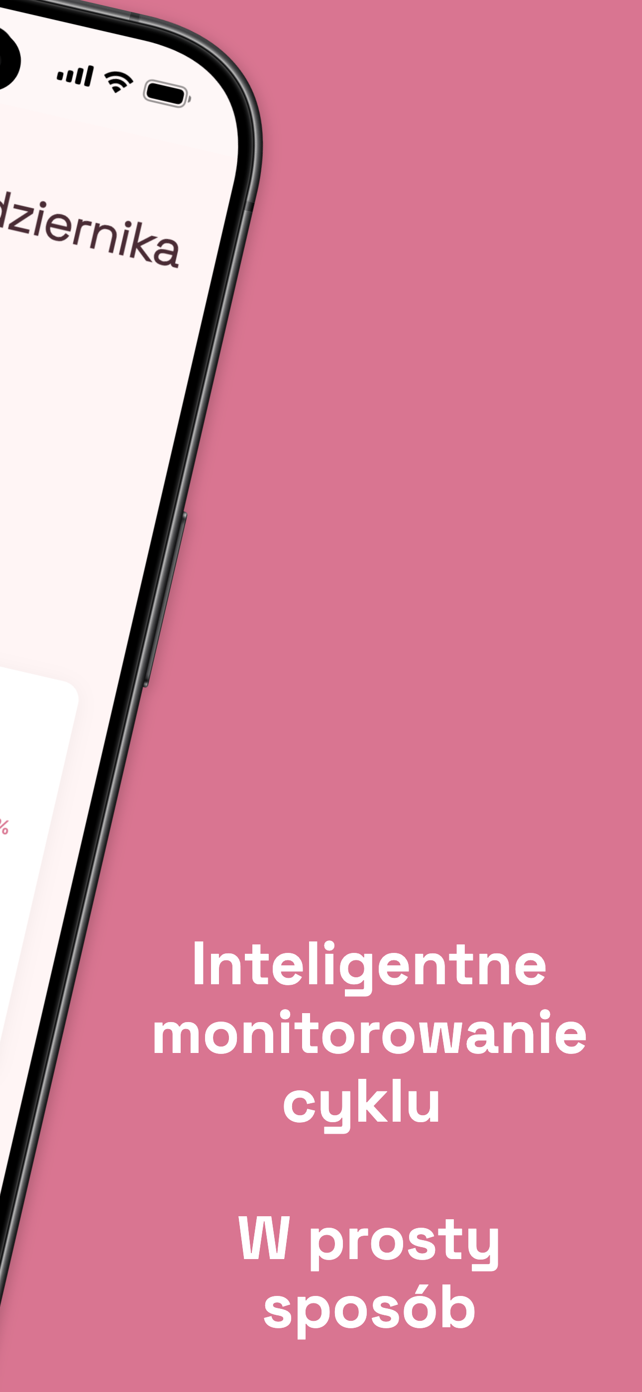 Cycle overview with fertile window and next period date