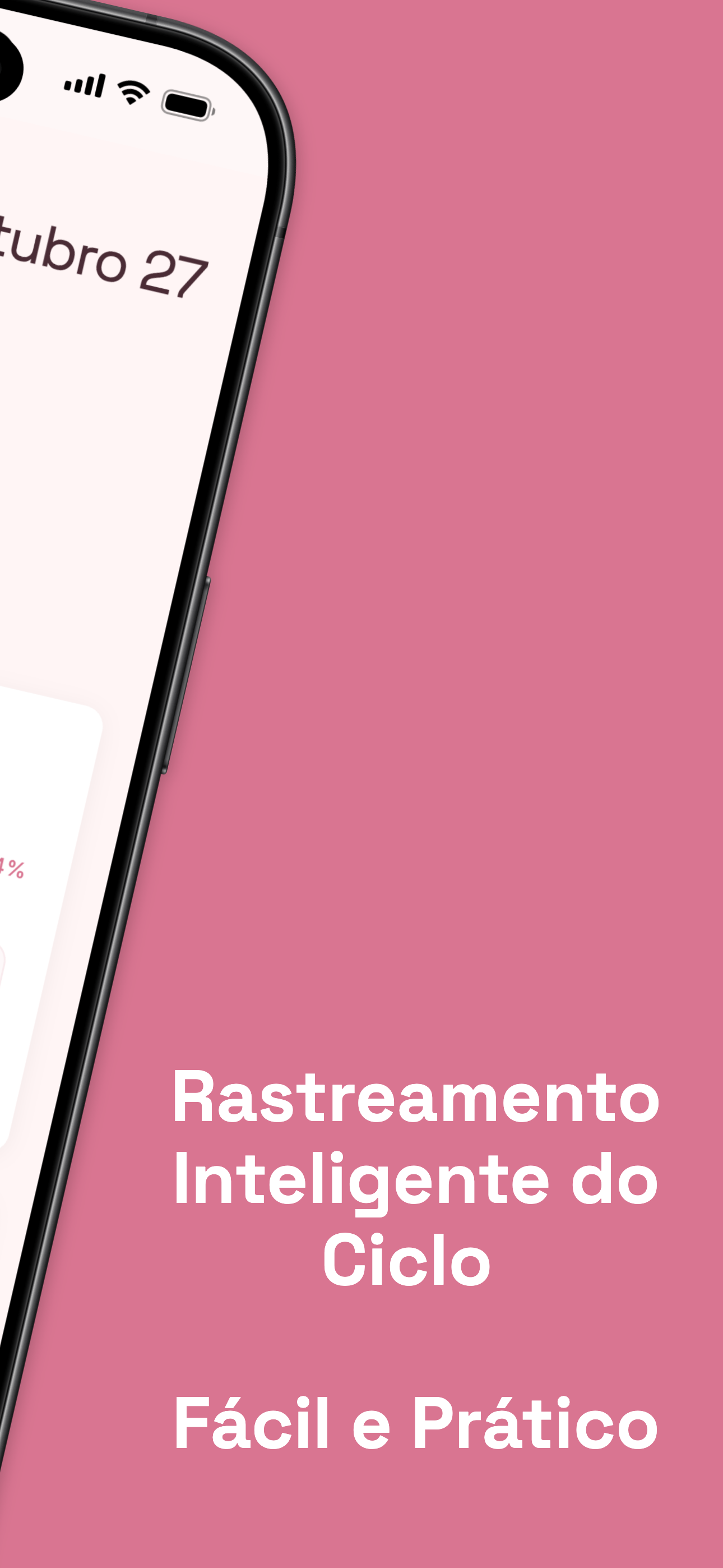 Cycle overview with fertile window and next period date