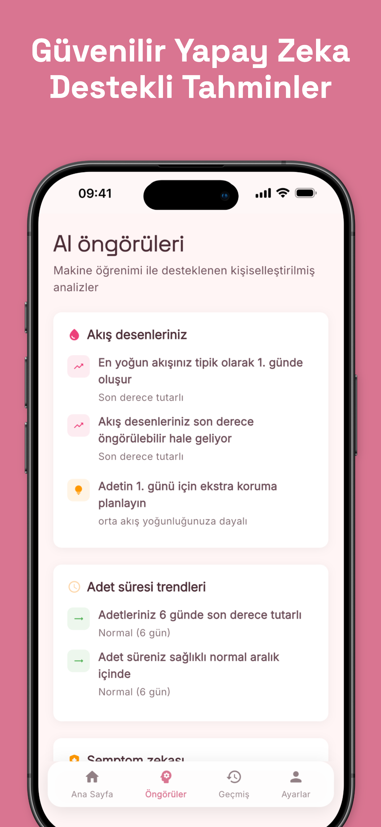 Symptom and mood logging interface