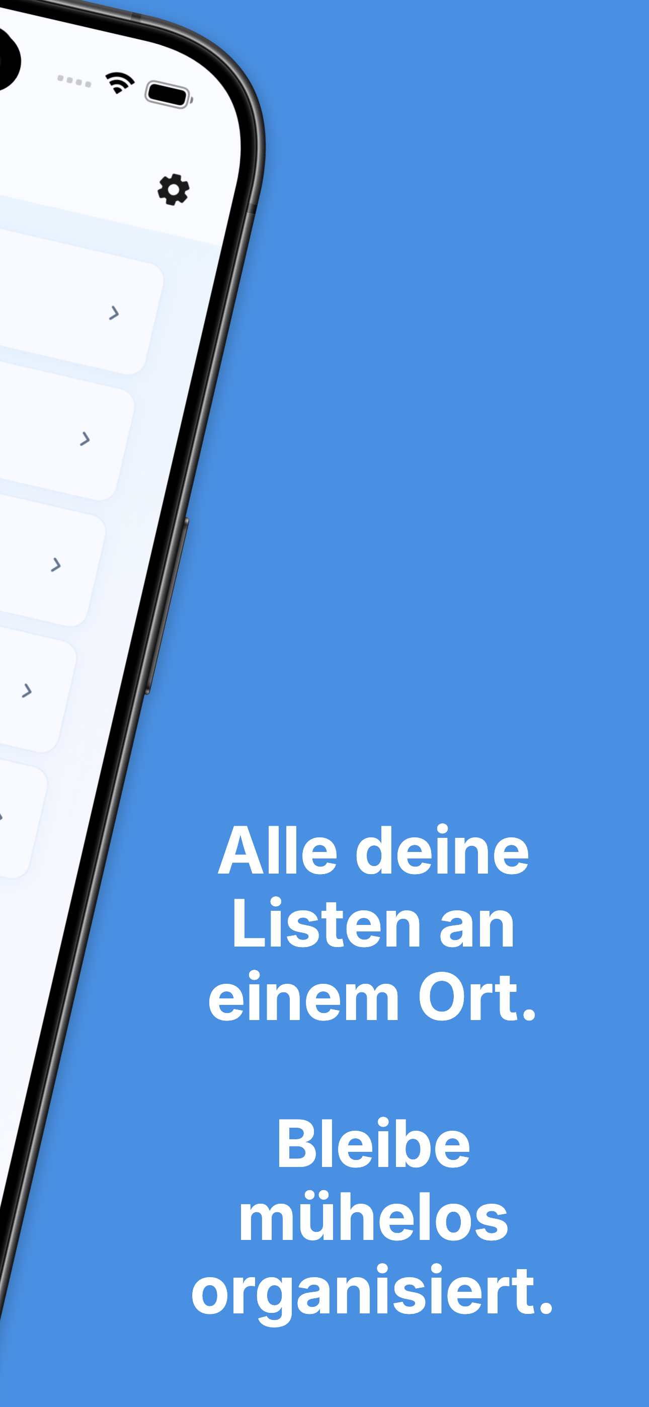 Auto-reset feature configuration for recurring weekly lists