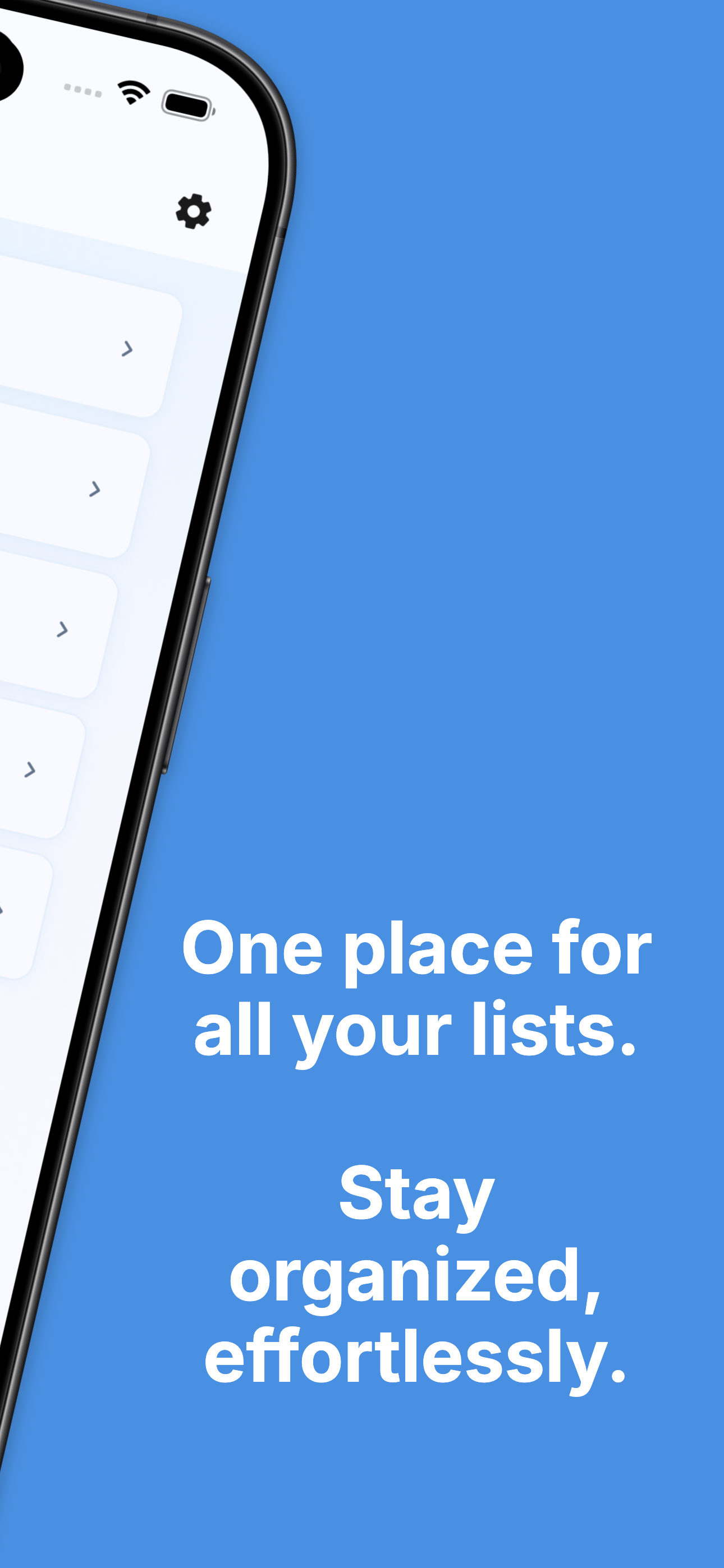 Auto-reset feature configuration for recurring weekly lists
