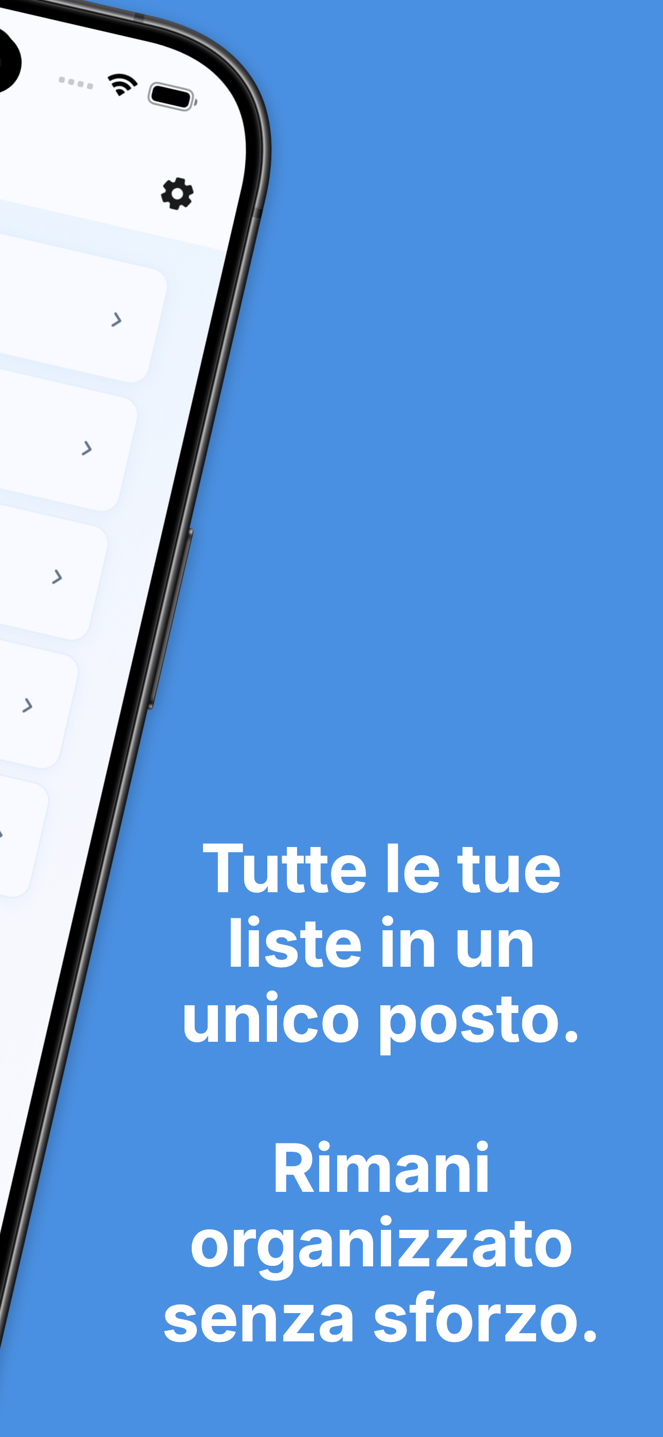 Auto-reset feature configuration for recurring weekly lists