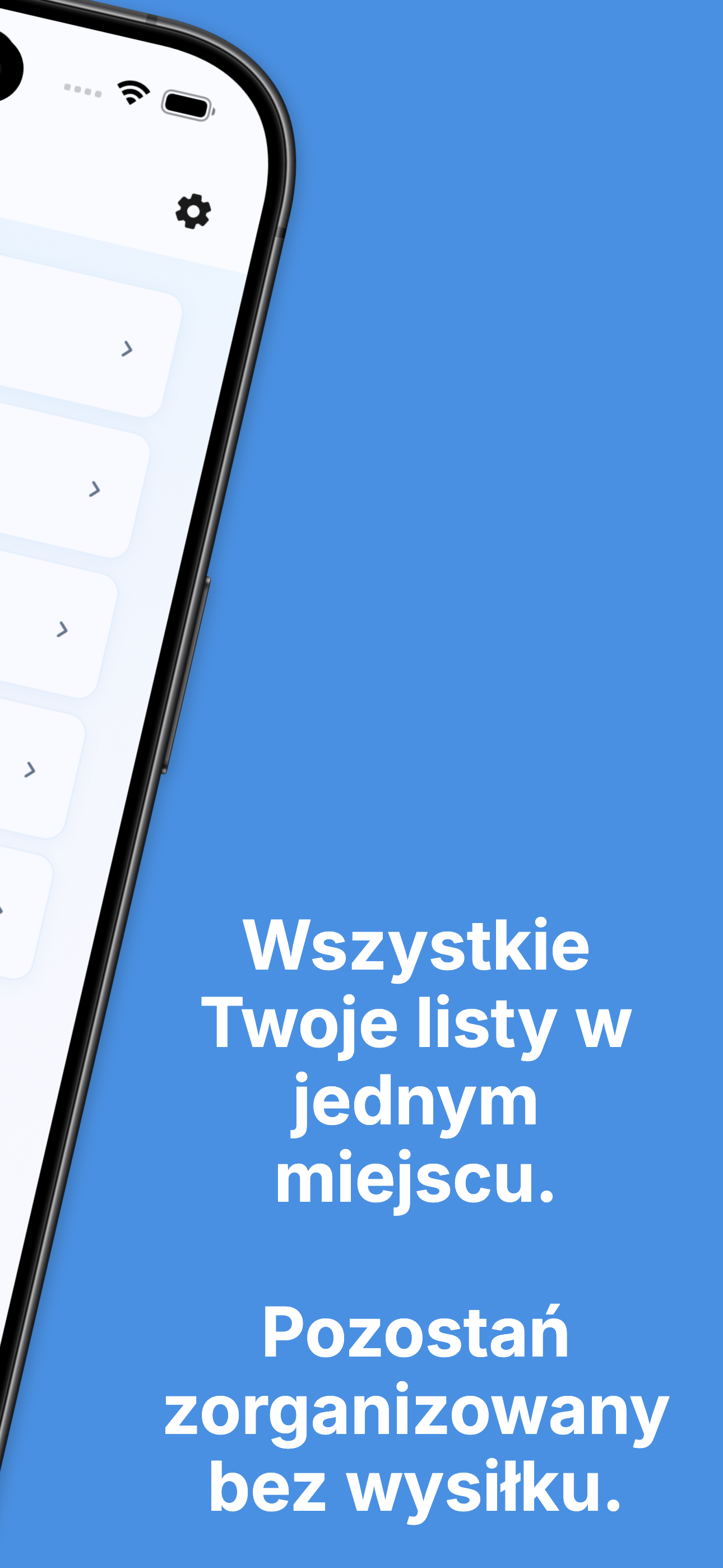 Auto-reset feature configuration for recurring weekly lists