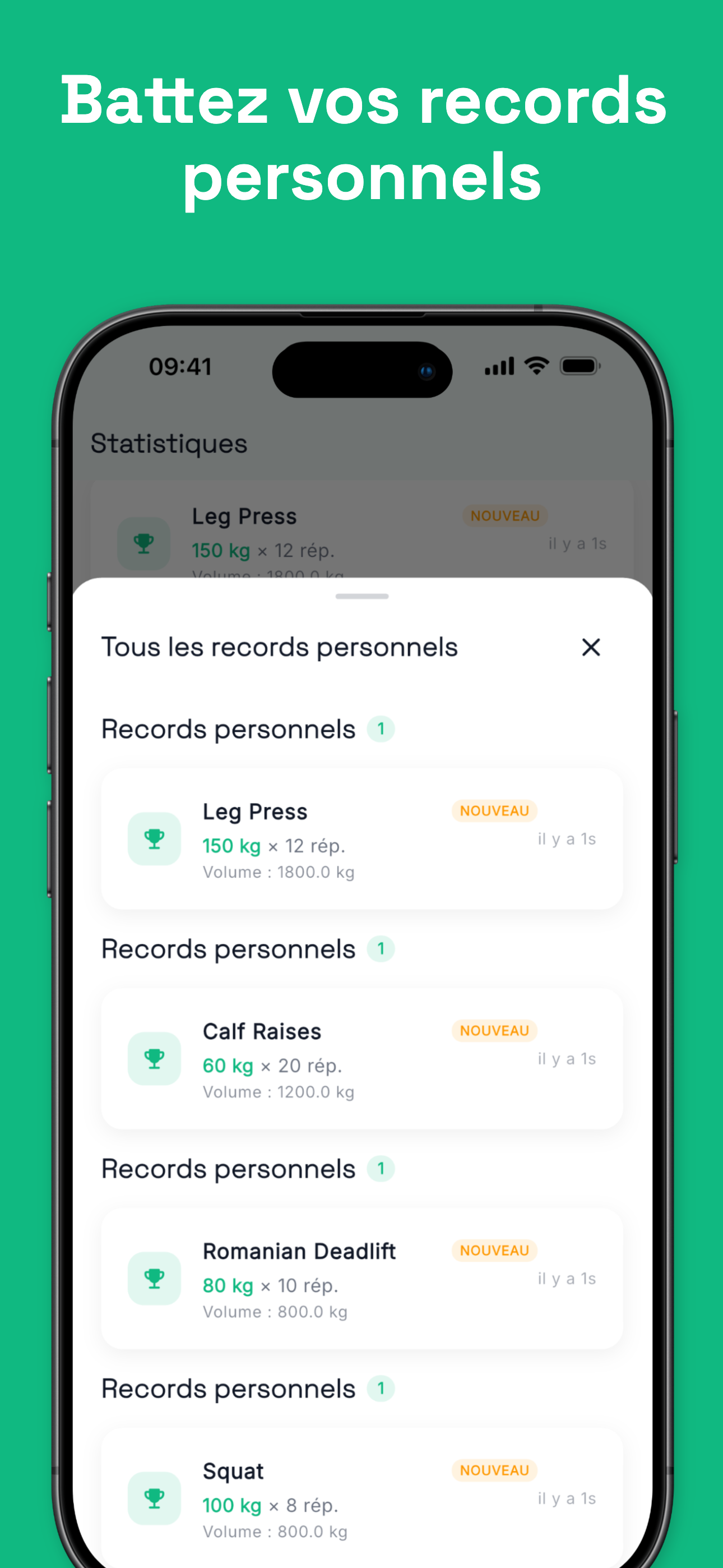 Training program overview with weekly schedule