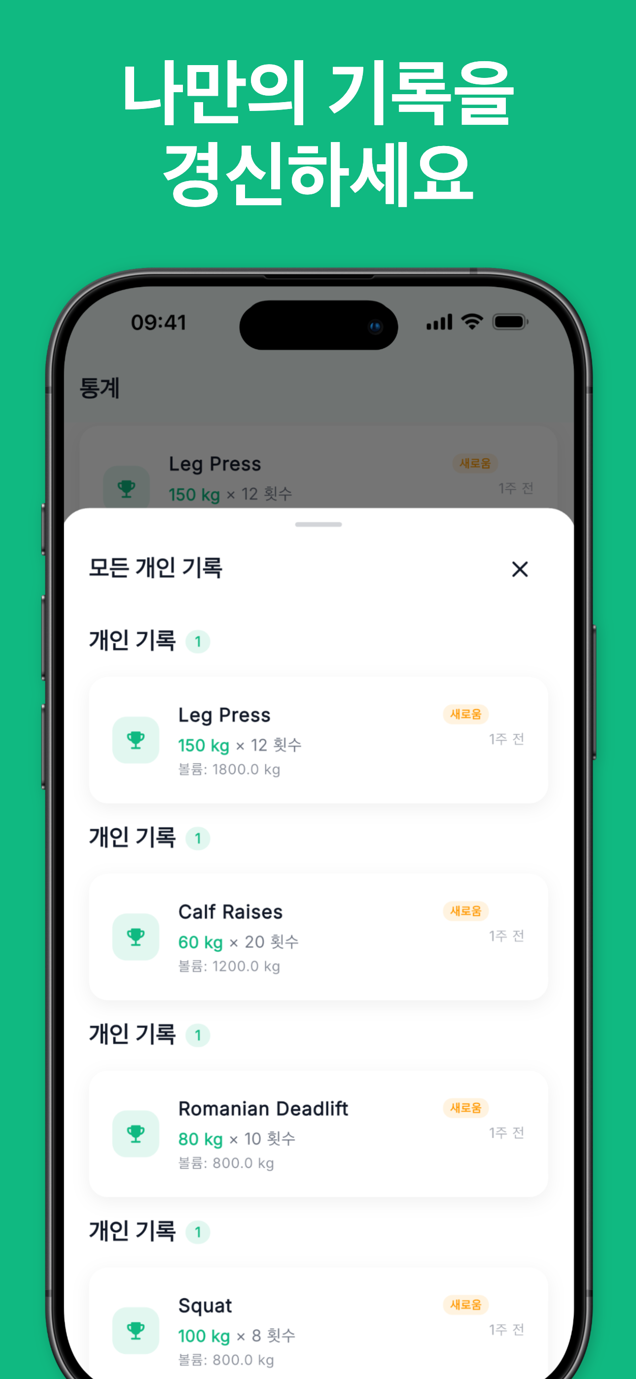 Training program overview with weekly schedule