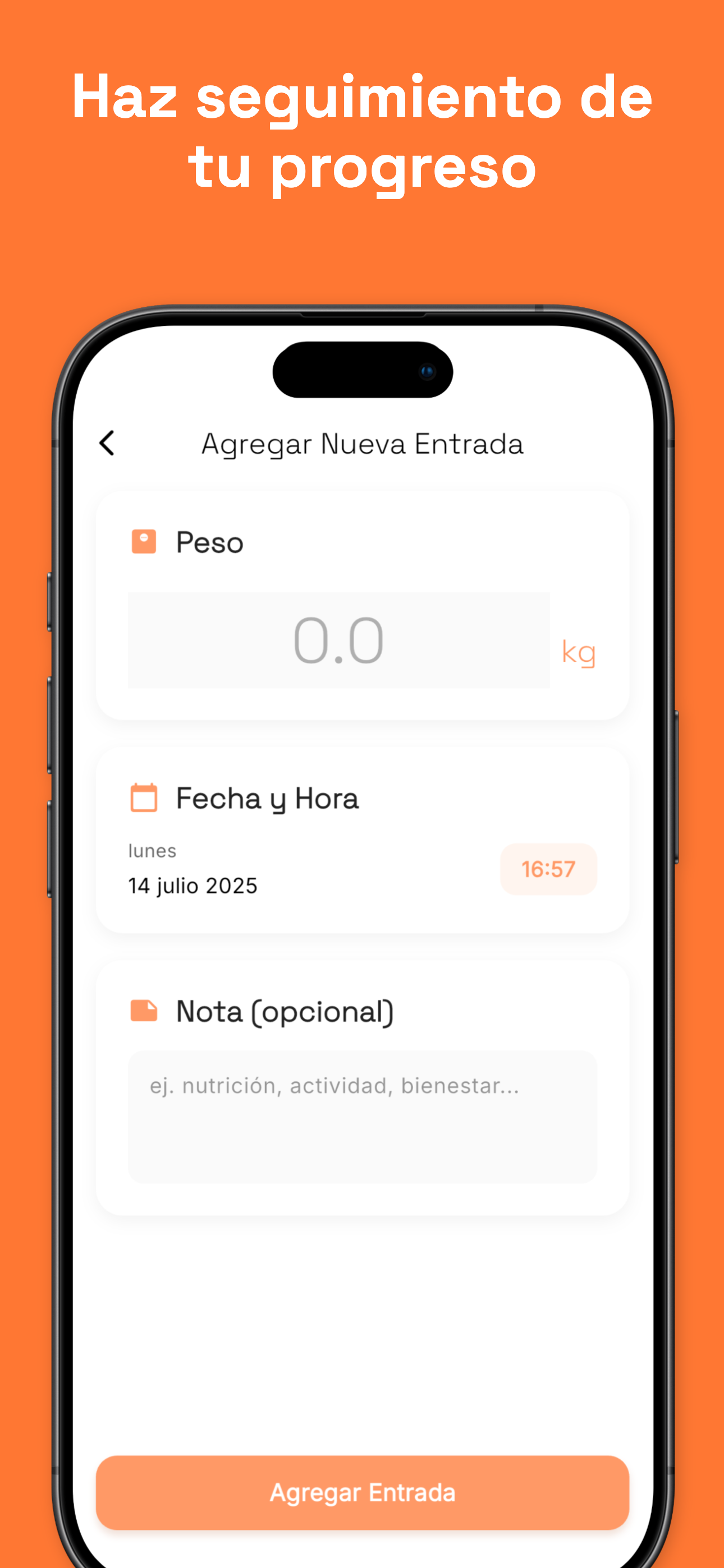Goal tracking for weight loss, gain, or maintenance