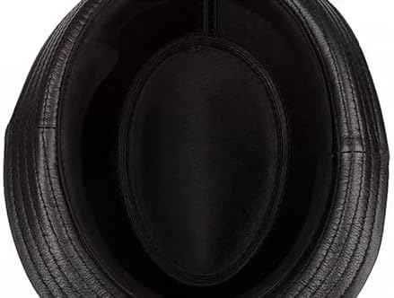 Vue 4 de Hommes Chapeau Fedora Cuir