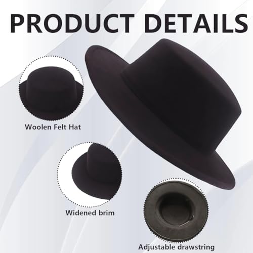 Vue 3 de Chapeau Fedora Unisexe Pour